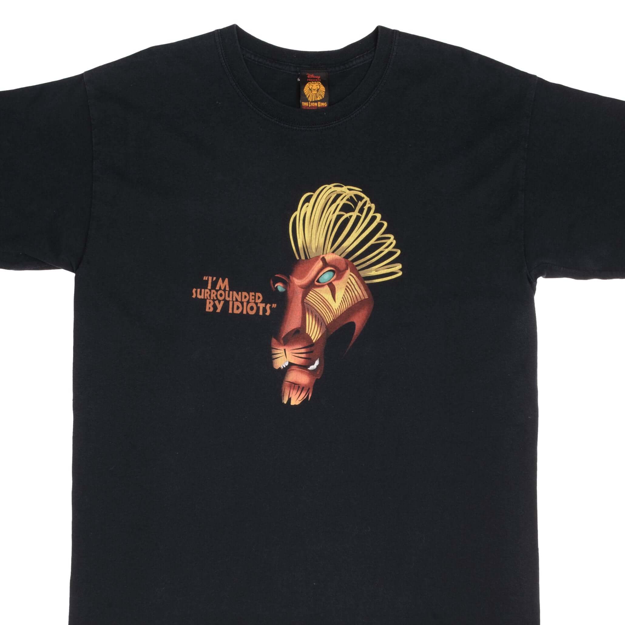 Vintage Disney The Lion King Broadway Musical T-Shirt 1990s - Large Size - Retro Disney Tee for Fans, Collectors & Broadway Lovers - Perfect for Cosplay, Themed Parties & Casual Wear