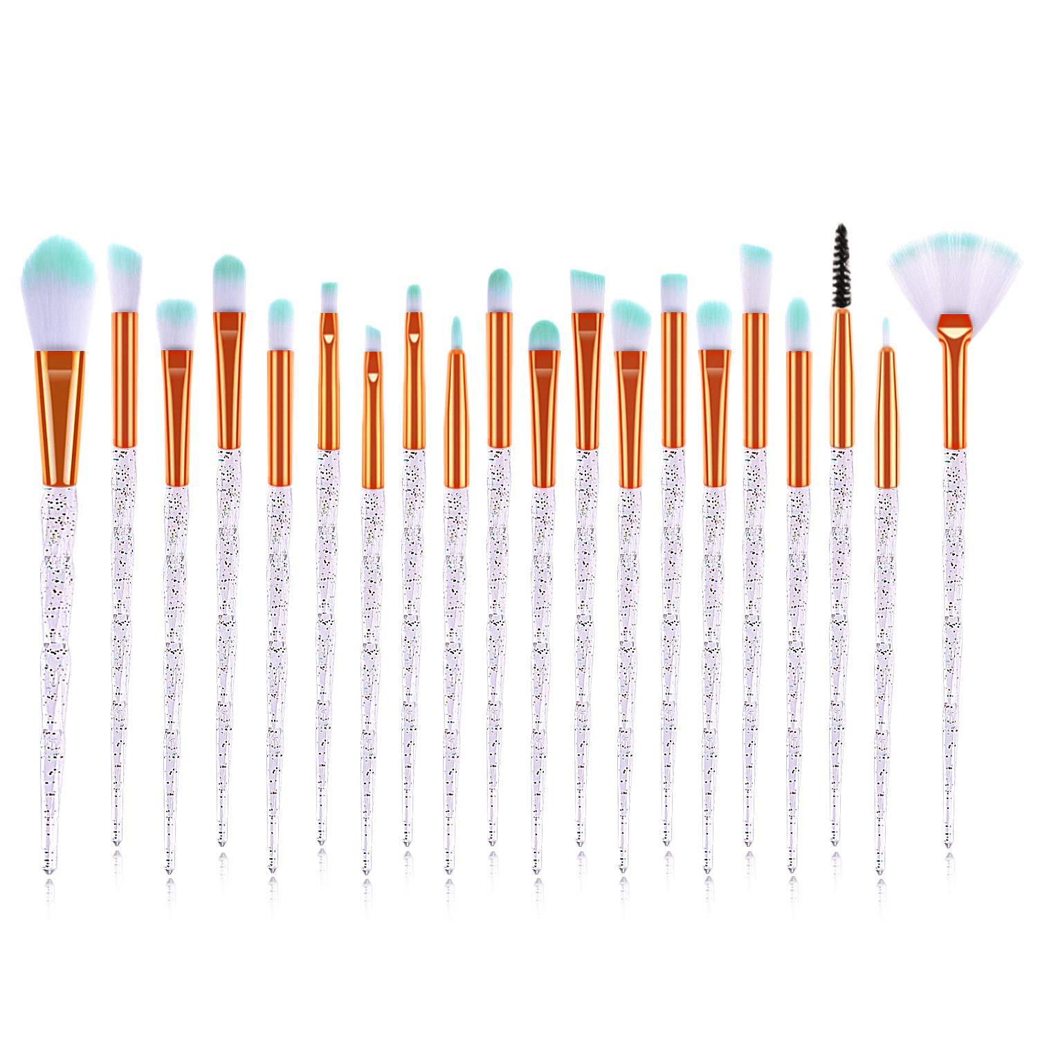 Nincee 20-Piece Premium Makeup Brush Set - Professional Foundation, Blush, Concealer & Eyeshadow Brushes for Flawless Makeup Application - Perfect for Daily Use, Travel & Professional Makeup Artists (White)