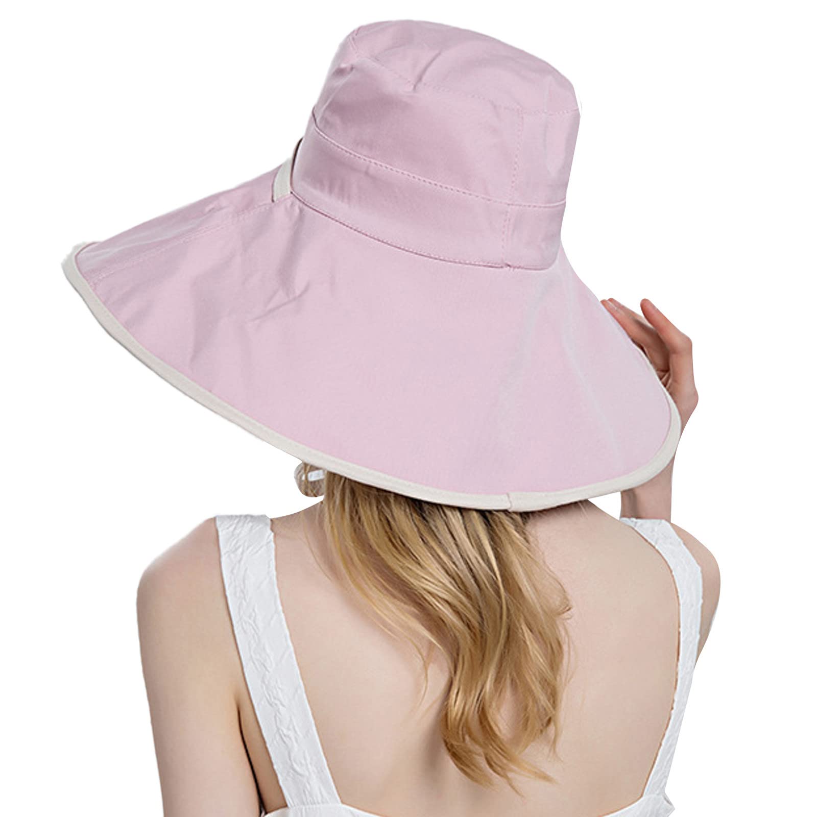 Men's & Women's Straw Sun Hat - Wide Brim UPF 50+ UV Protection Outdoor Beach Hat with Chin Strap - Perfect for Beach, Gardening, Fishing & Summer Vacations