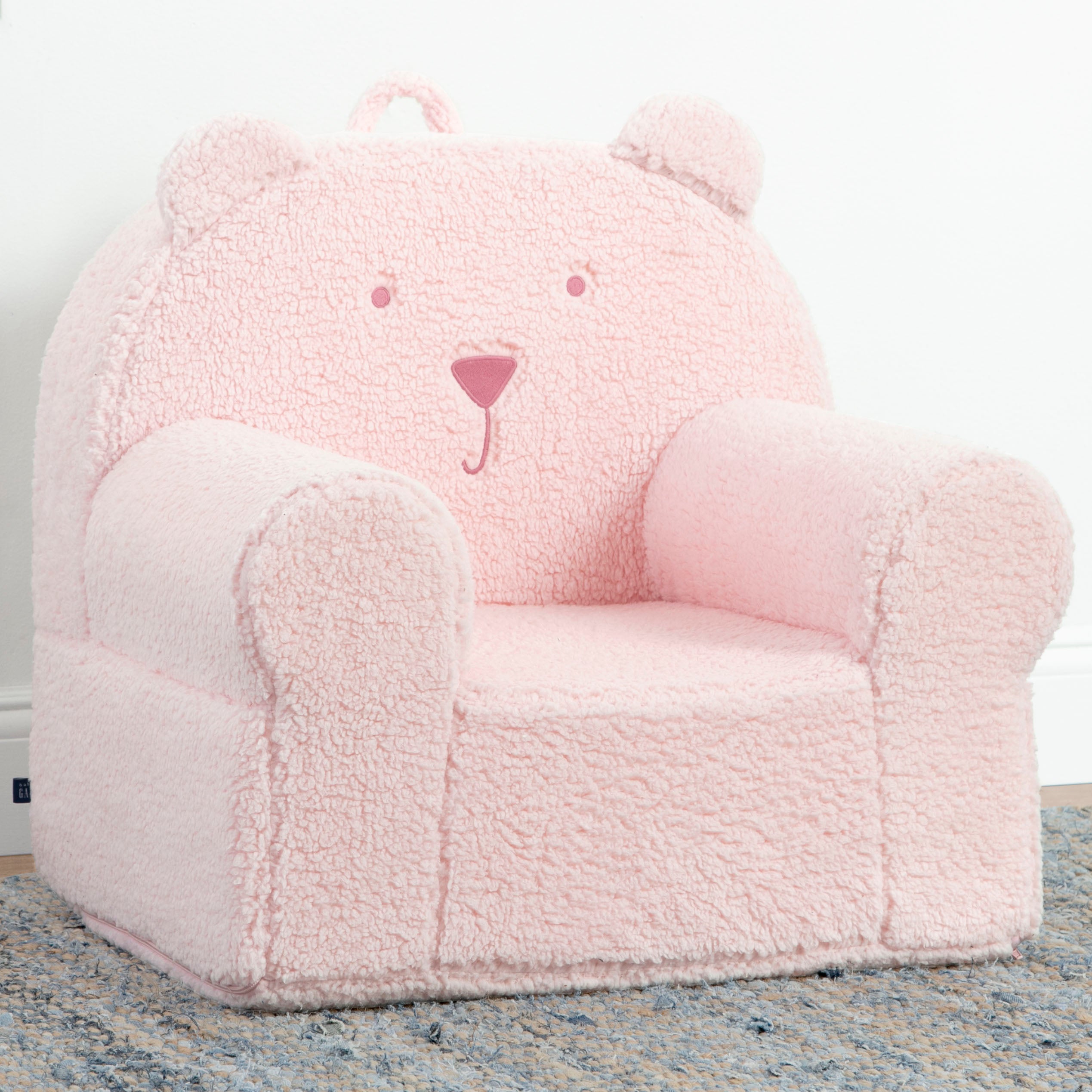 Cozy BabyGap Sherpa Bear Chair - Soft Plush Kids Armchair for Nursery, Bedroom & Playroom - Perfect for Reading, Relaxing & Playtime
