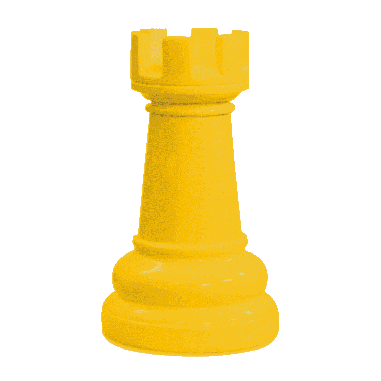 23 Inch Giant Fiberglass Rook Chess Piece - MegaChess Premium Outdoor & Indoor Chess Set for Garden, Park, and Home Decor