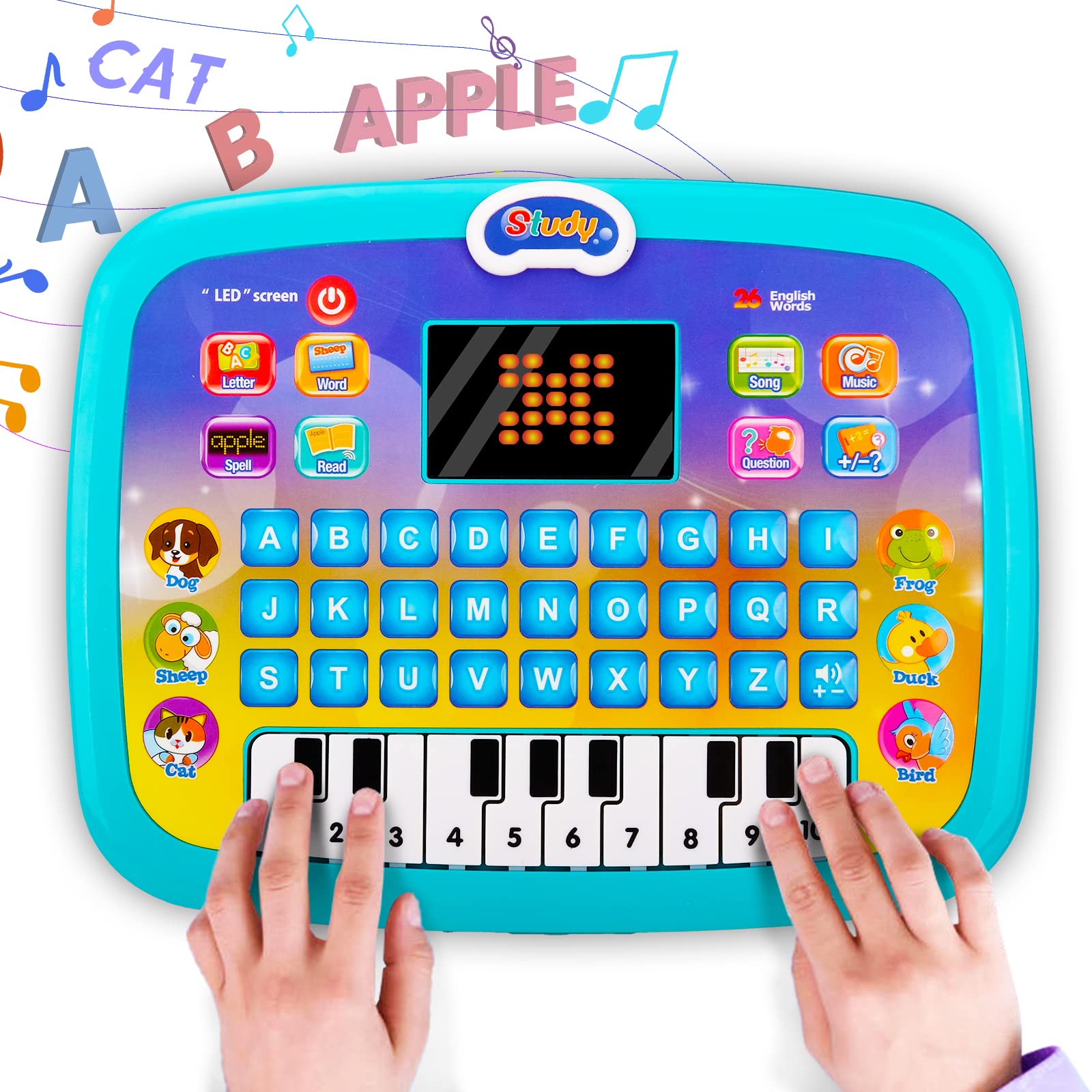 Matricey Kids Learning Tablet - Interactive Educational Toy for Toddlers & Preschoolers (English Version) | ABCs, Numbers, Games | Perfect for Home, Travel & Classroom Learning