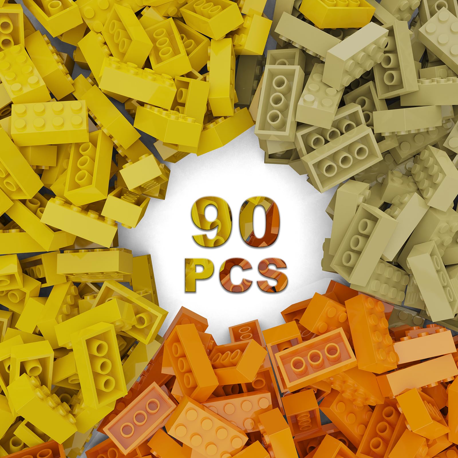 90 Pcs Classic Building Bricks Set - 2x4 Bulk Bricks Compatible with Lego | Creative Construction Blocks for Kids Ages 6-10 | STEM Learning Toys for Boys & Girls | Perfect for Birthday Gifts, Classroom Activities & Family Bonding Time