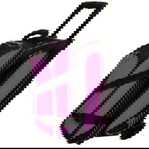 Ebonite Transport II Double Roller Purple Bowling Bag - Durable 2-Ball Rolling Bowling Bag for League & Tournament Players - Perfect for Traveling to Bowling Alleys & Competitions
