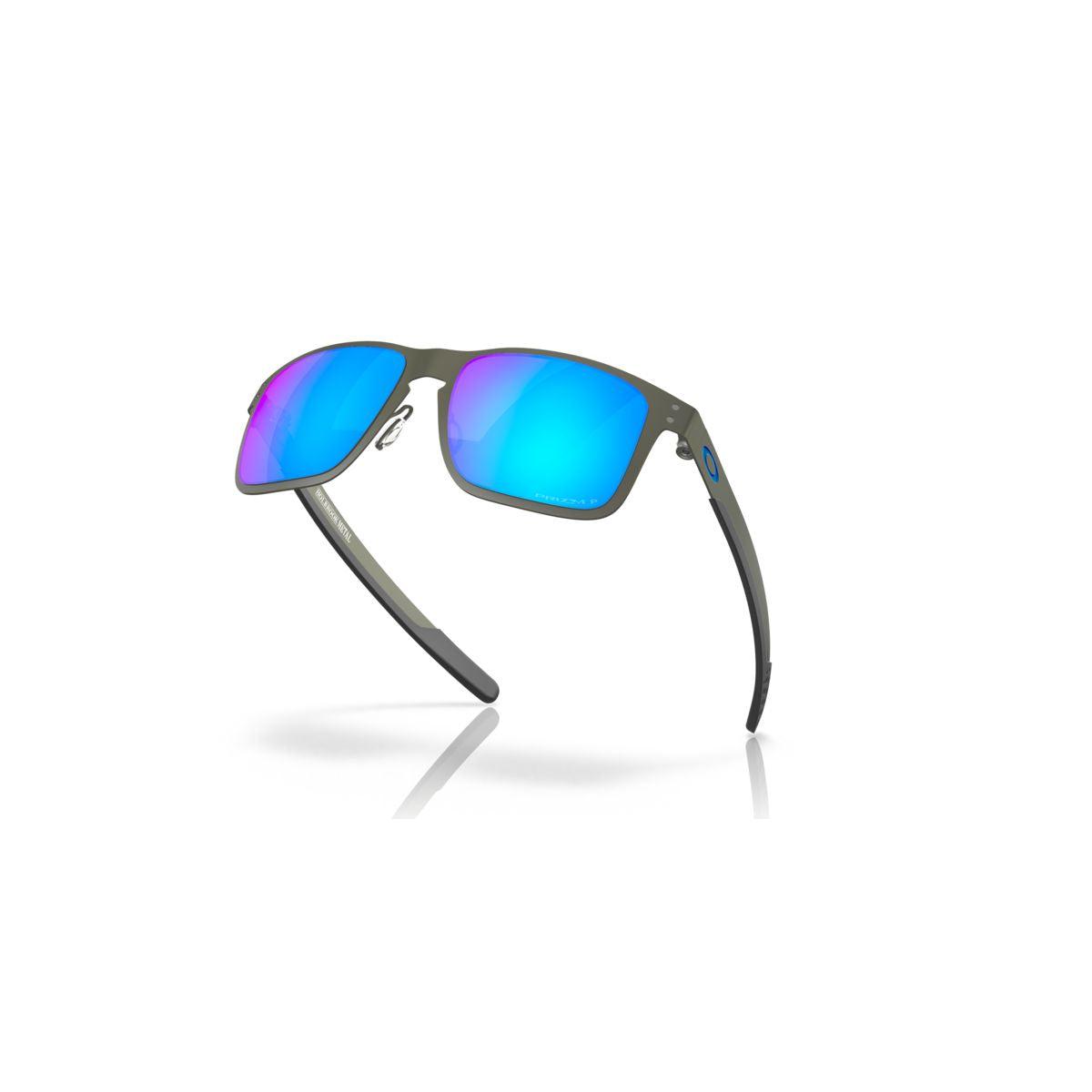 Oakley Holbrook Metal Matte Gunmetal Sunglasses with Prizm Sapphire Polarized Lenses - Model 0OO4123 412307 - Perfect for Outdoor Sports, Driving & Everyday Wear