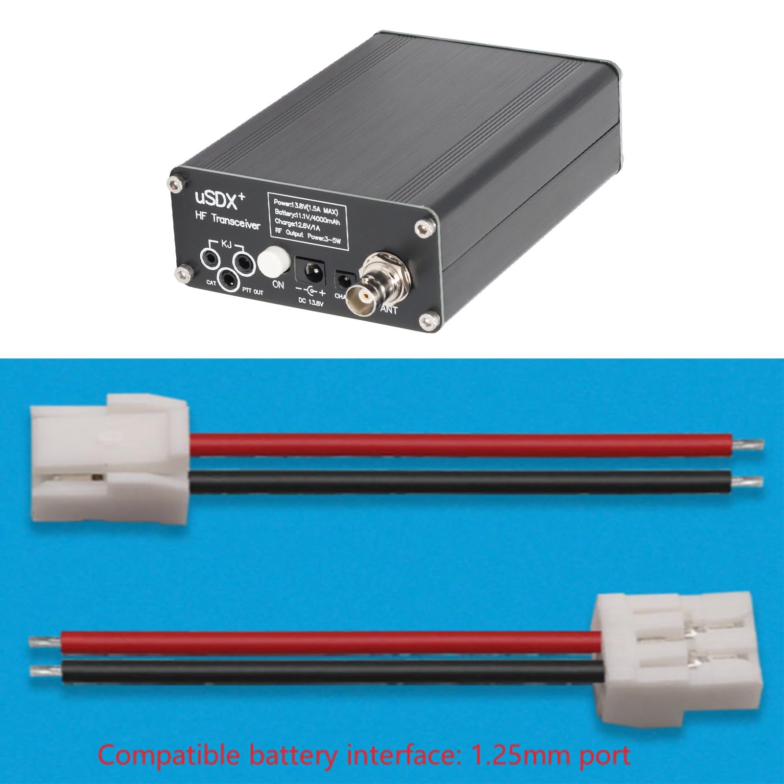 8 Band HF SSB QRP Transceiver Radio with LCD Display, BNC Antenna Connector & US Plug - Perfect for Amateur Radio, Emergency Communication & Outdoor Adventures