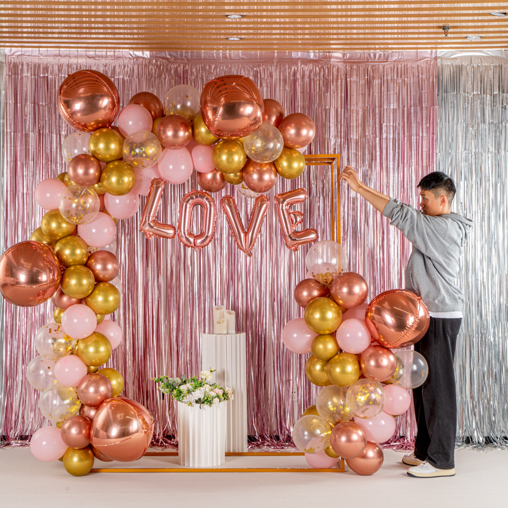 Pink and Gold Balloon Arch Garland Kit - 137 Pieces Balloon Decorations for Birthday, Wedding, Baby Shower & Party Decor