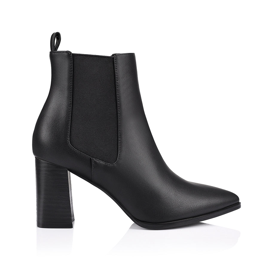 Magellan Chelsea Ankle Boots for Women - Comfortable Black Leather Booties for Fall & Winter | Casual, Office & Outdoor Wear