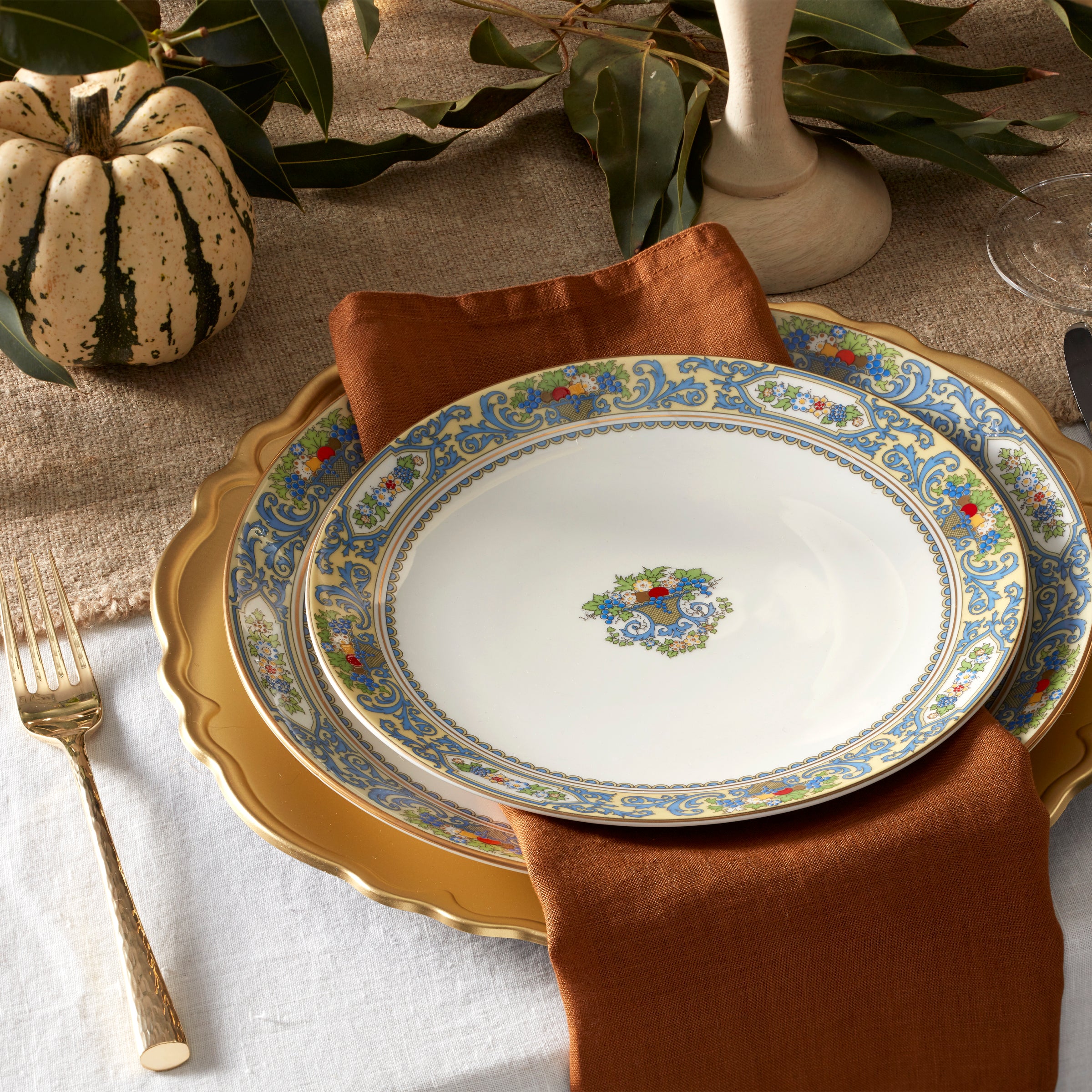Imperial Caviar Gold 5-Piece Luxury Dinnerware Set - Elegant Fine Dining Plates, Bowls & Cutlery for Weddings, Anniversaries & Formal Events