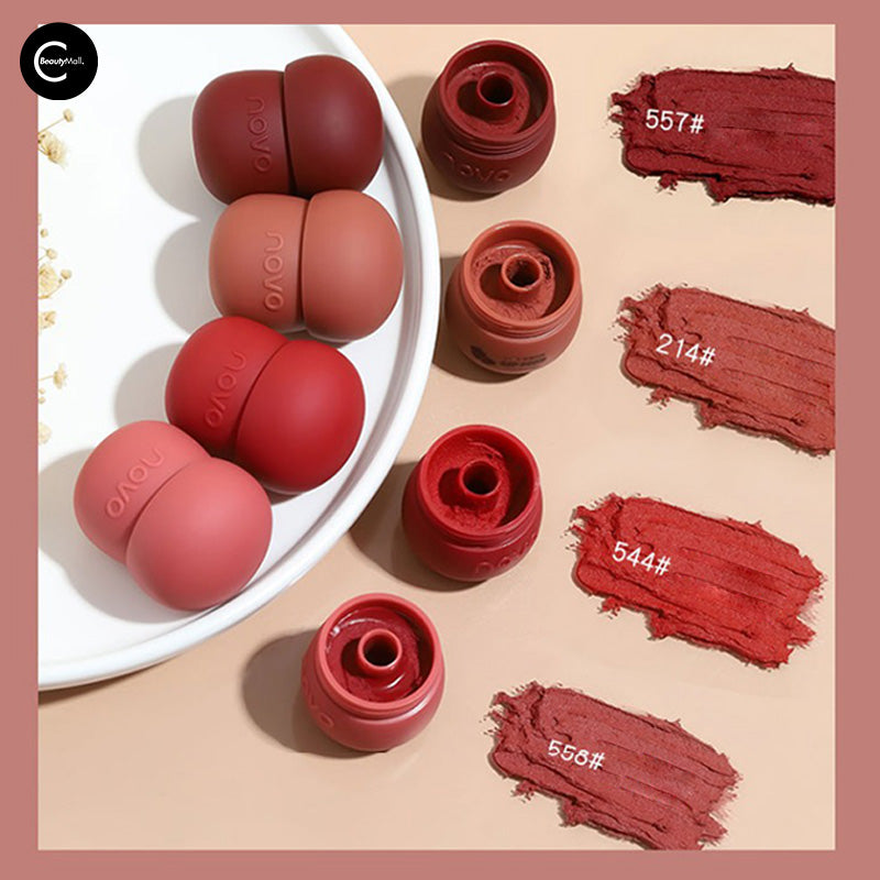 NOVO Velvet Milk Lip Mousse - Hydrating Matte Liquid Lipstick, Long Lasting & Non-Drying, Vegan & Cruelty Free - Perfect for Everyday Wear, Date Night & Special Occasions