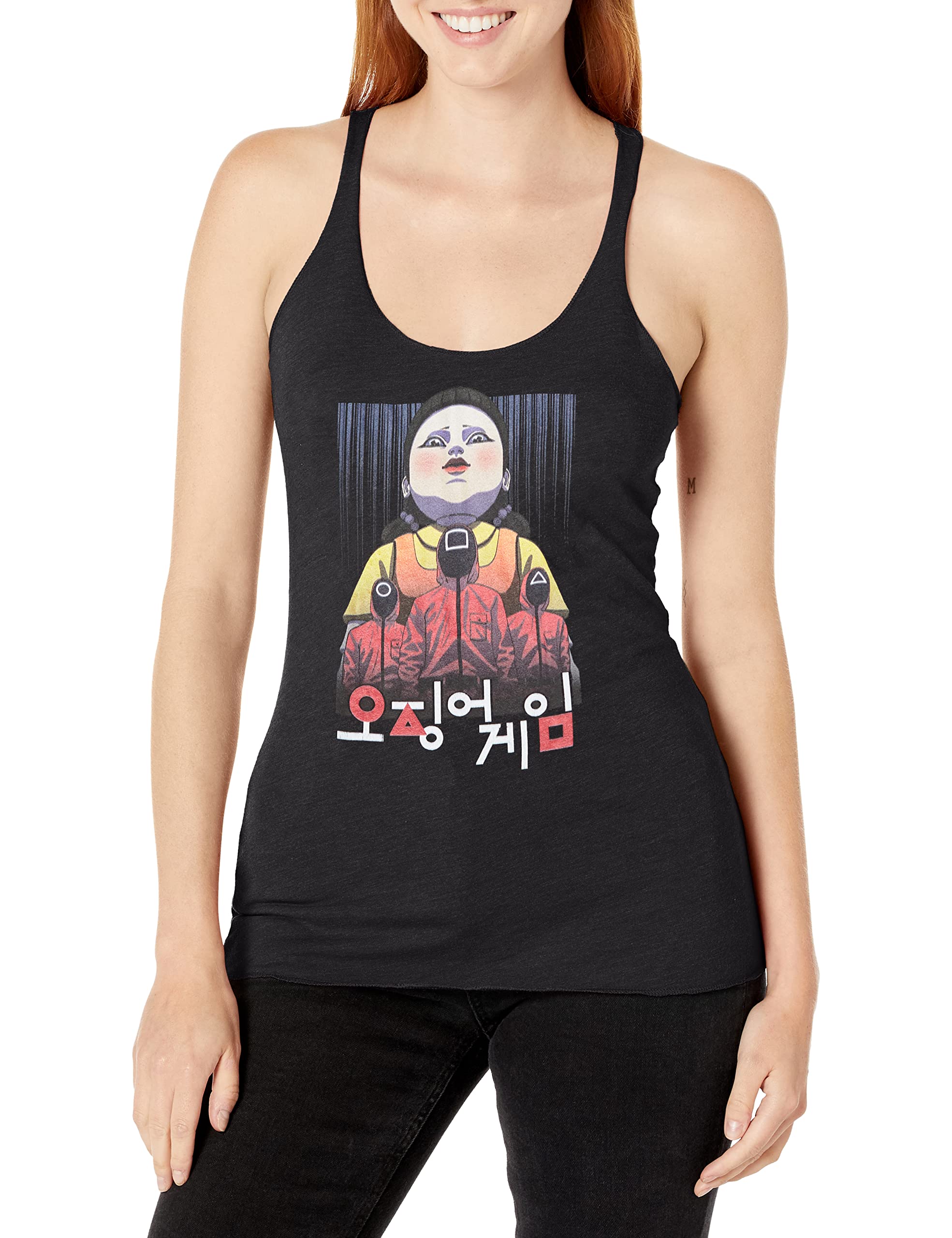 Squid Game Anime Women's Racerback Tank Top - Netflix Inspired Fashion - Casual Wear, Cosplay, and Summer Outfits