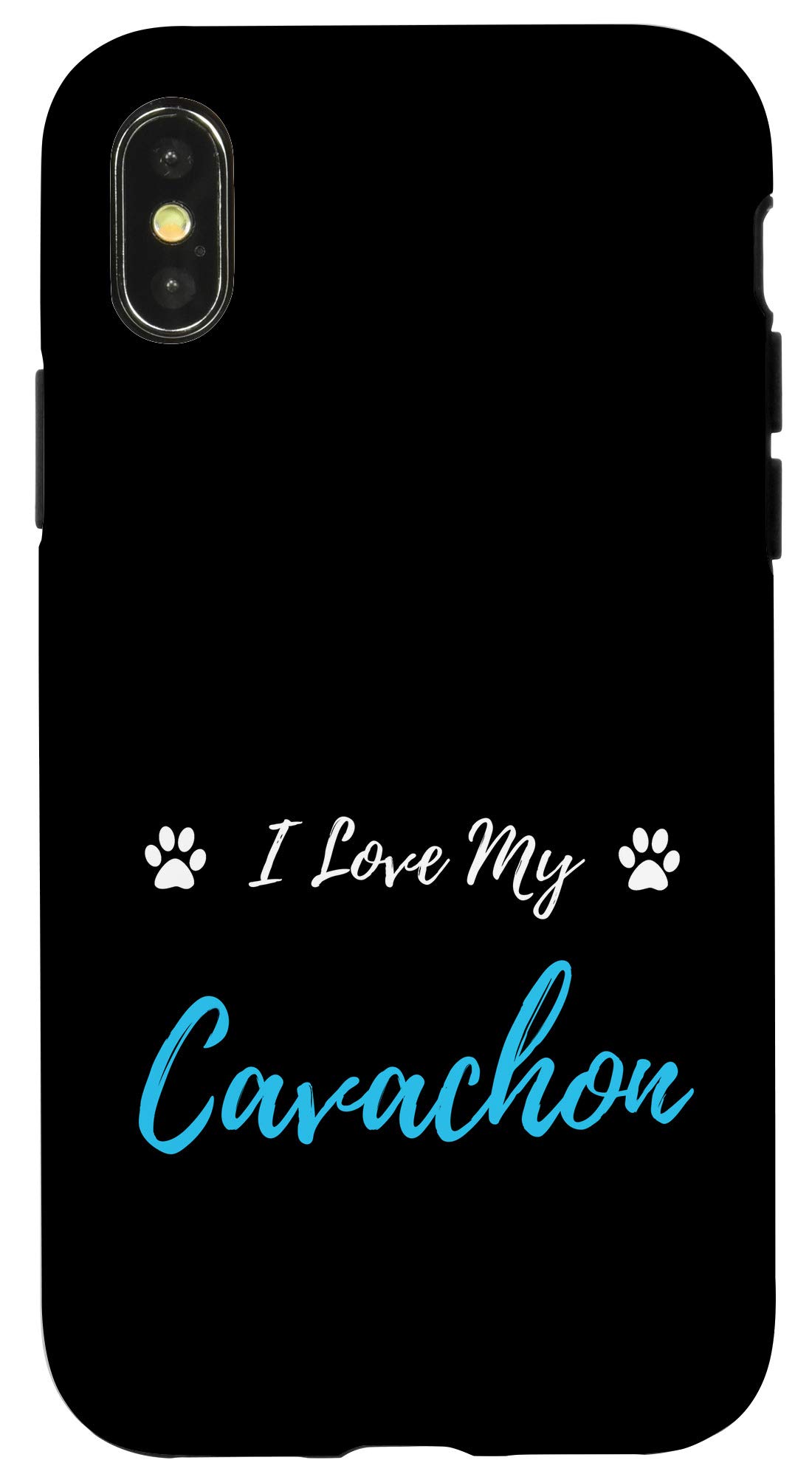 Funny I Love My Cavachon iPhone X/XS Case - Cute Dog Lover Protective Cover for iPhone X/XS - Perfect Gift for Pet Owners & Dog Lovers
