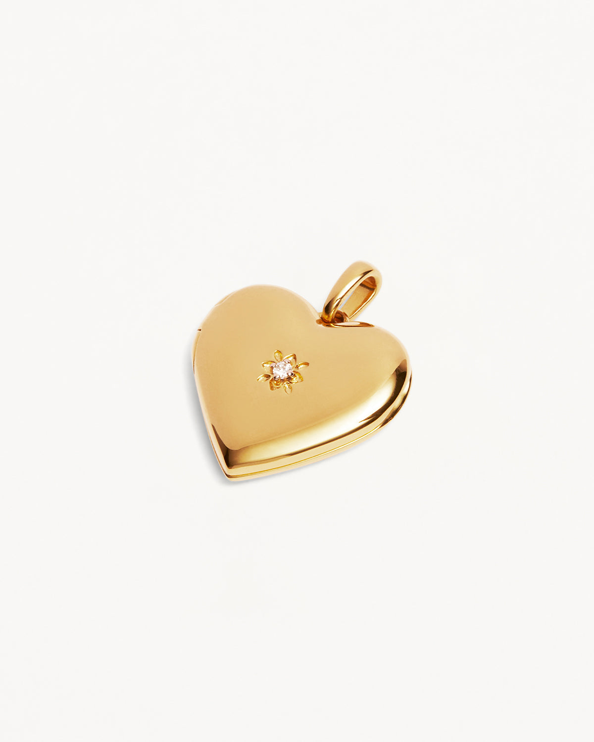 18K Gold Vermeil Large Heart Lotus Locket Pendant Necklace - Elegant Jewelry Gift for Women, Perfect for Valentine's Day, Anniversary & Special Occasions