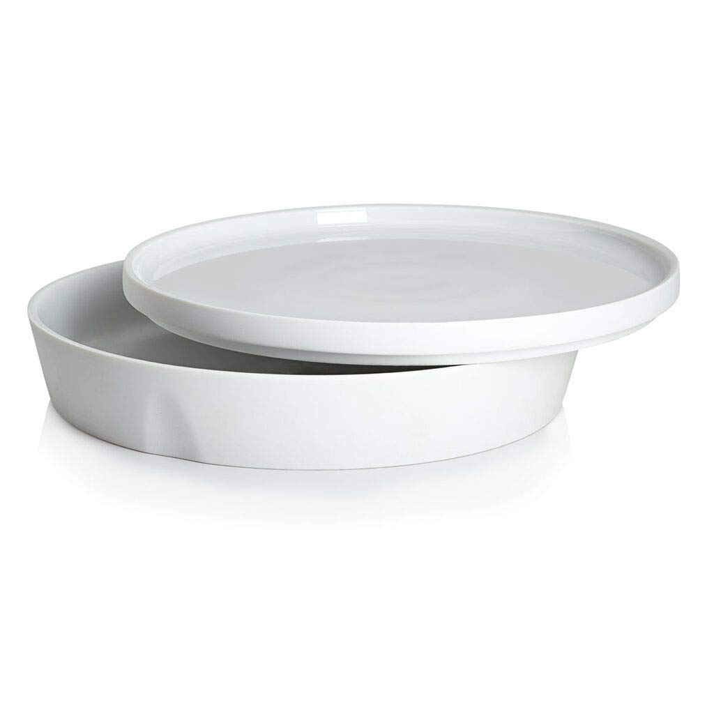 L'Econome French Dinner Plate and Bowl Set - Luxury Porcelain Dishware, Stackable Ceramic Bowl & Plate Set, Made in France, Microwave & Dishwasher Safe, 24cm - White | Elegant Dining for Restaurants, Weddings & Home Entertaining