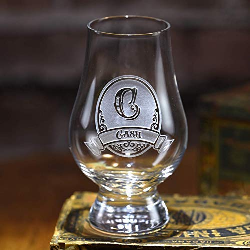 Personalized Engraved Glencairn Scotch Whisky Glass Set of 4 - Perfect for Whiskey Tasting, Gifts & Home Bar Decor