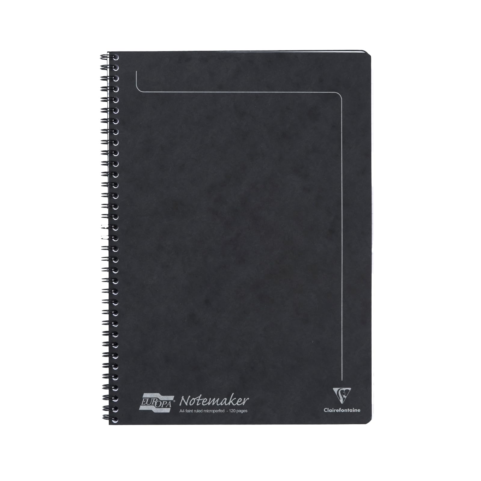 Europa A4 Side Bound Notebook - Black, 1 Pack | Premium Spiral Notebook for Office, School & Journaling | Durable Cover & Smooth Writing Paper