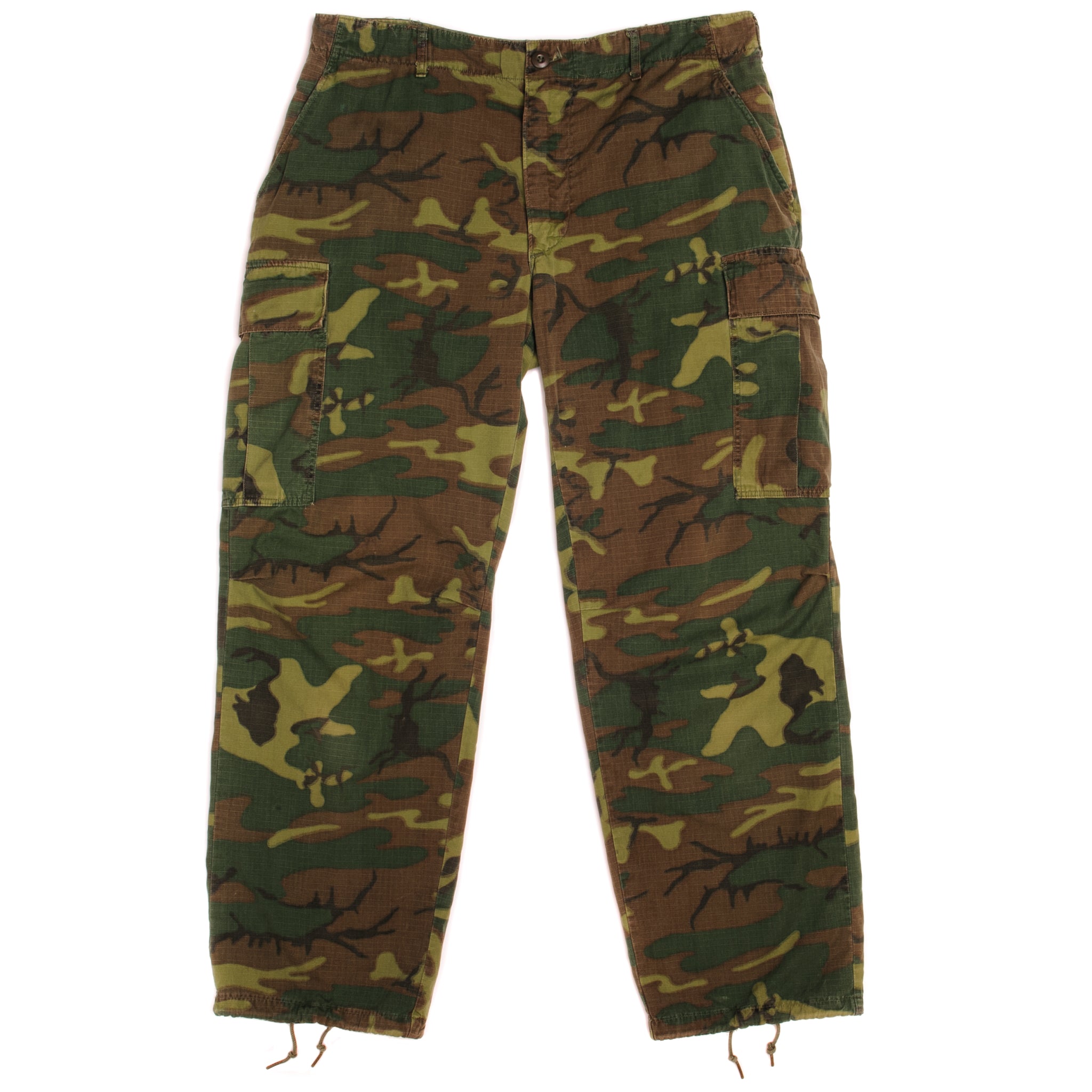 Vintage US Army 6th Pattern ERDL Rip Stop Tropical Combat Pants - Size Large (W36 L31) - Authentic 1968 Military Trousers for Outdoor Adventures, Hiking & Reenactments