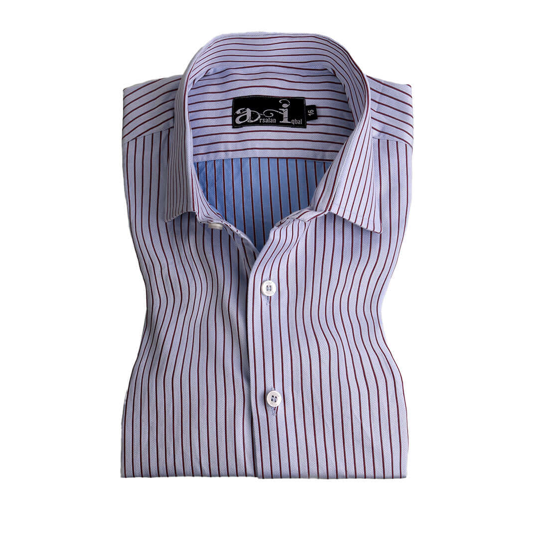 Blue Harmony Multi Stripes Formal Shirt for Men | Elegant Business & Office Wear | Perfect for Weddings, Interviews & Professional Events