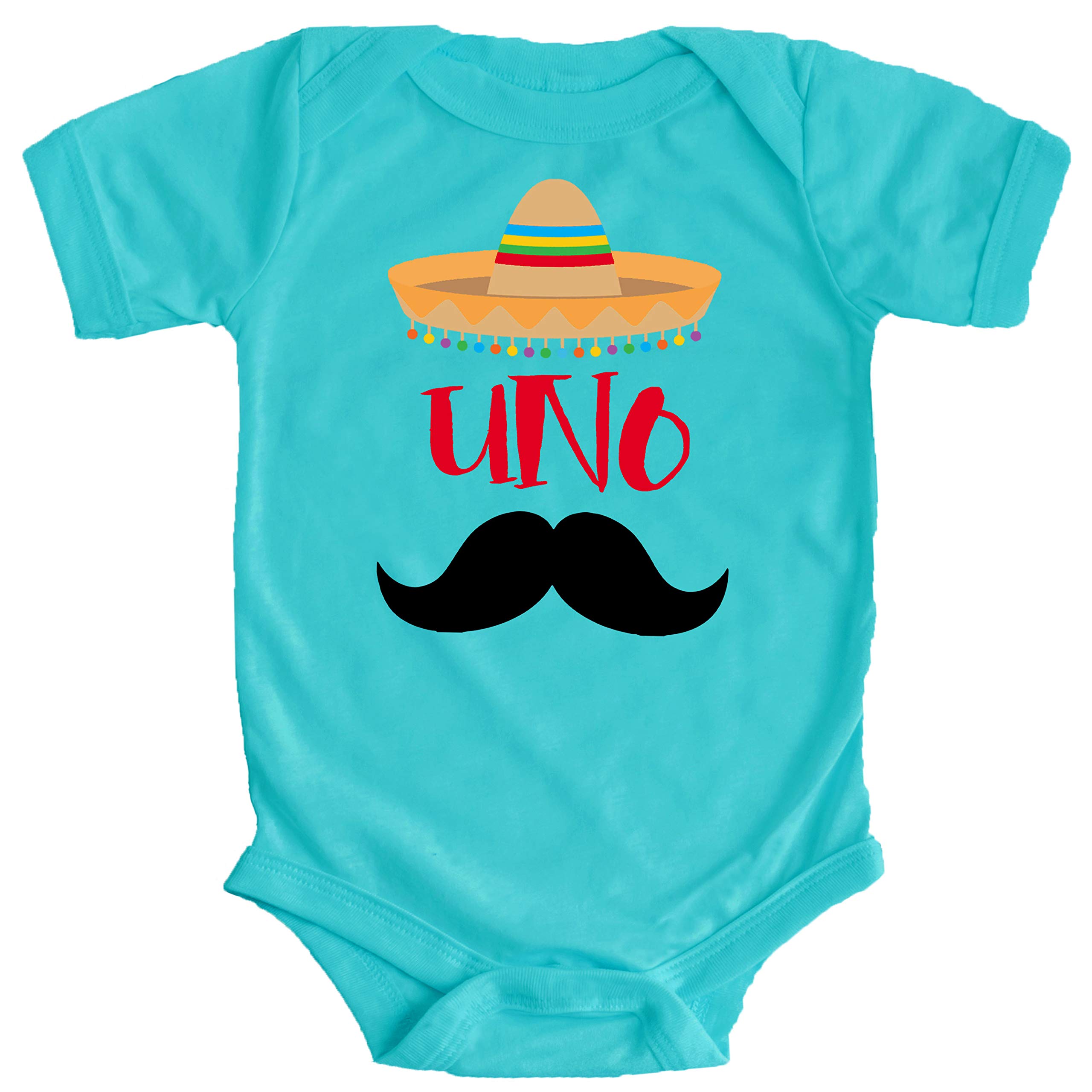 1st Birthday Outfit for Baby Boy - Fiesta Themed Sombrero & Mustache Uno Bodysuit | Perfect for First Birthday Parties, Photo Shoots & Special Celebrations