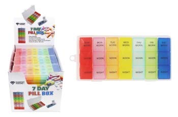 Diamond Visions 11-2290 7-Day Pill Organizer Box - Weekly Medication Reminder for Vitamins & Supplements - Perfect for Travel, Home & Daily Use