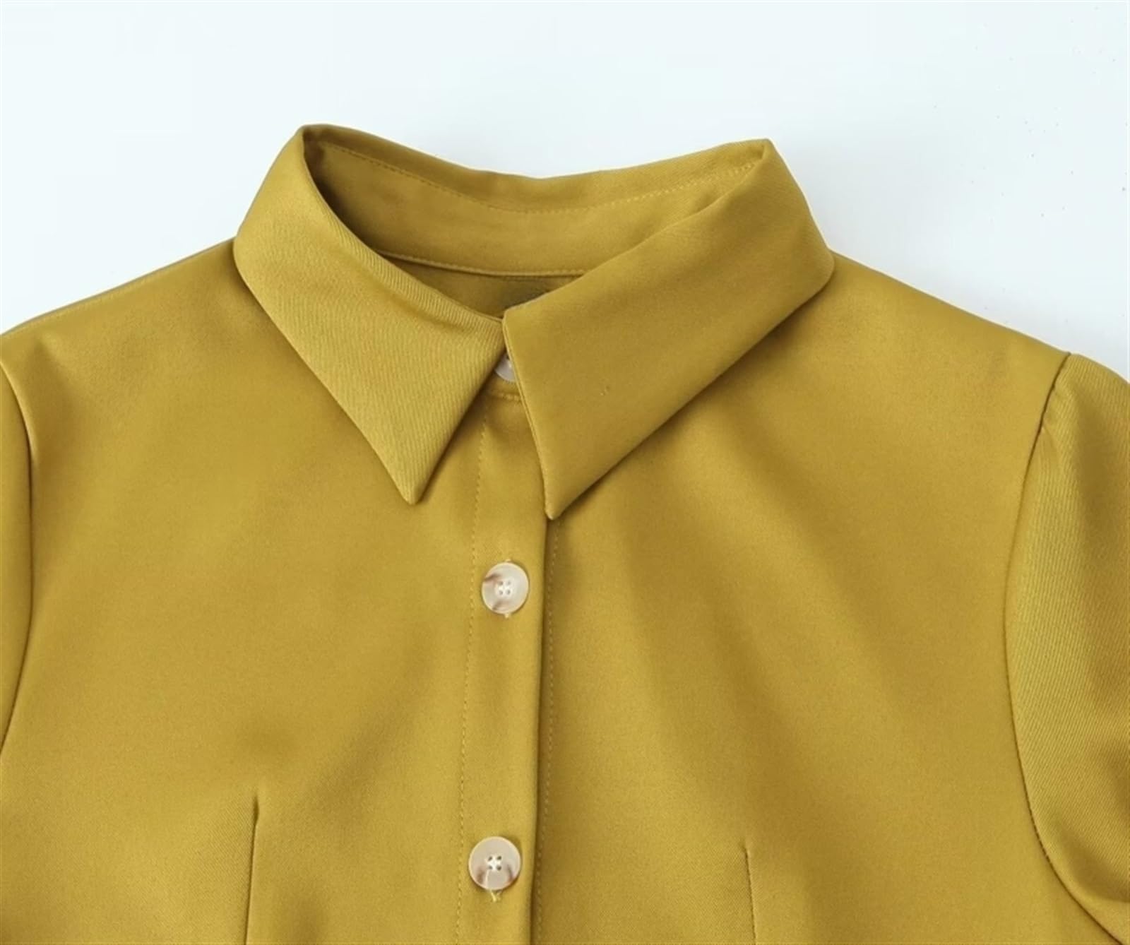 2024 Women's Pleated Shirt Dress with Collar - Button Down Mini Dress Short Sleeve Office Wear | Summer Beach Dress for Casual Outings, Work & Vacation