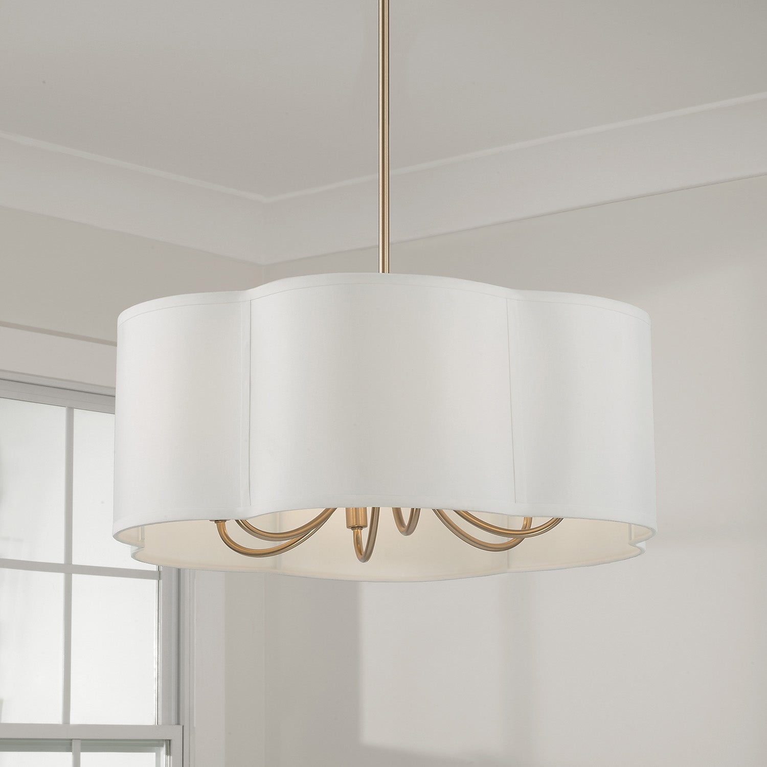 Romni Drum Pendant Light - Modern Handmade Rattan Woven Drum Shade Chandelier for Dining Room, Bedroom, Living Room & Patio Decor