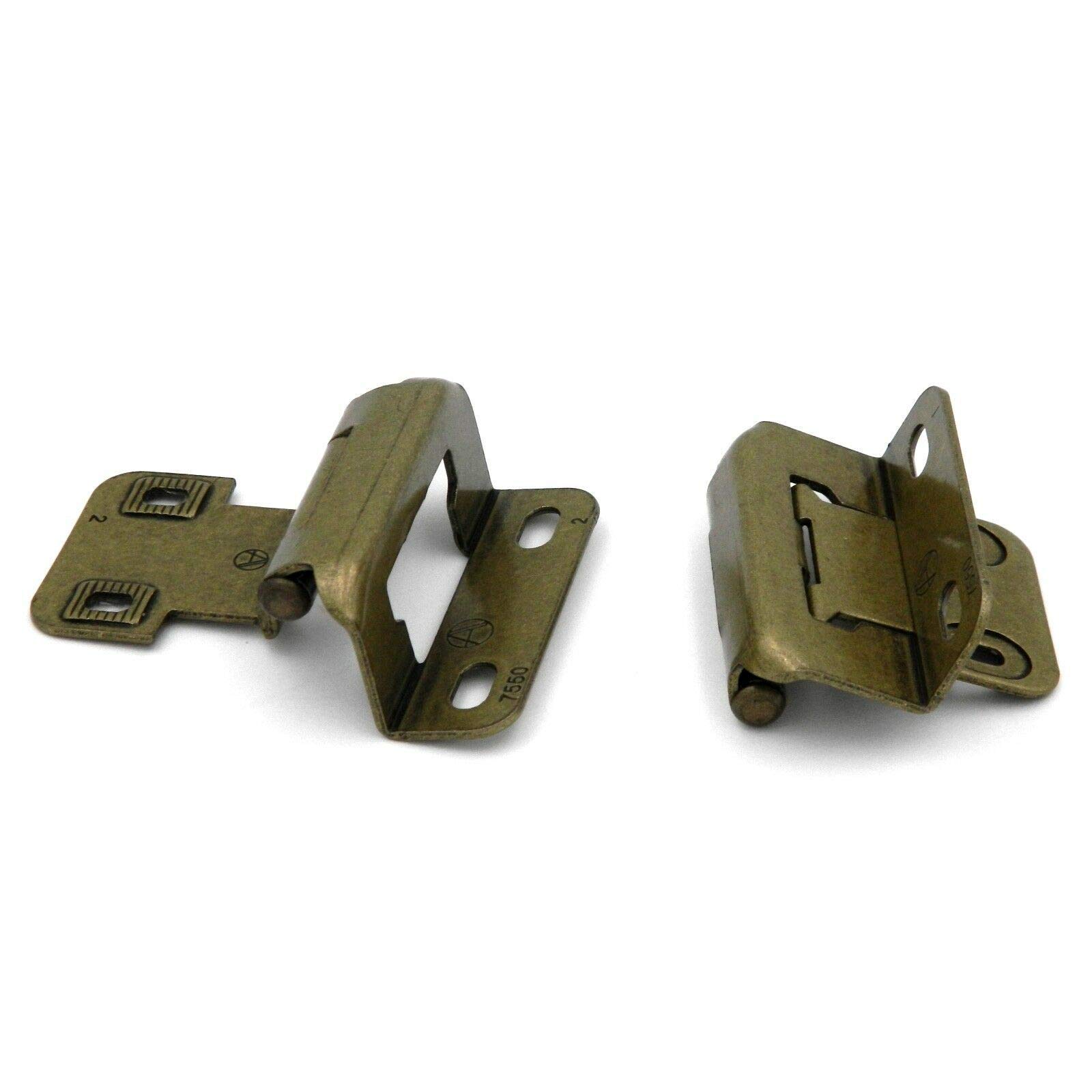 Amerock LD7552BB Overlay Burnished Brass Self-Closing Partial Wrap Cabinet Hinges 1/2 Inch - Premium Kitchen Cabinet Hardware for Smooth Door Closing (Perfect for Kitchen Renovation & Cabinet Upgrades)