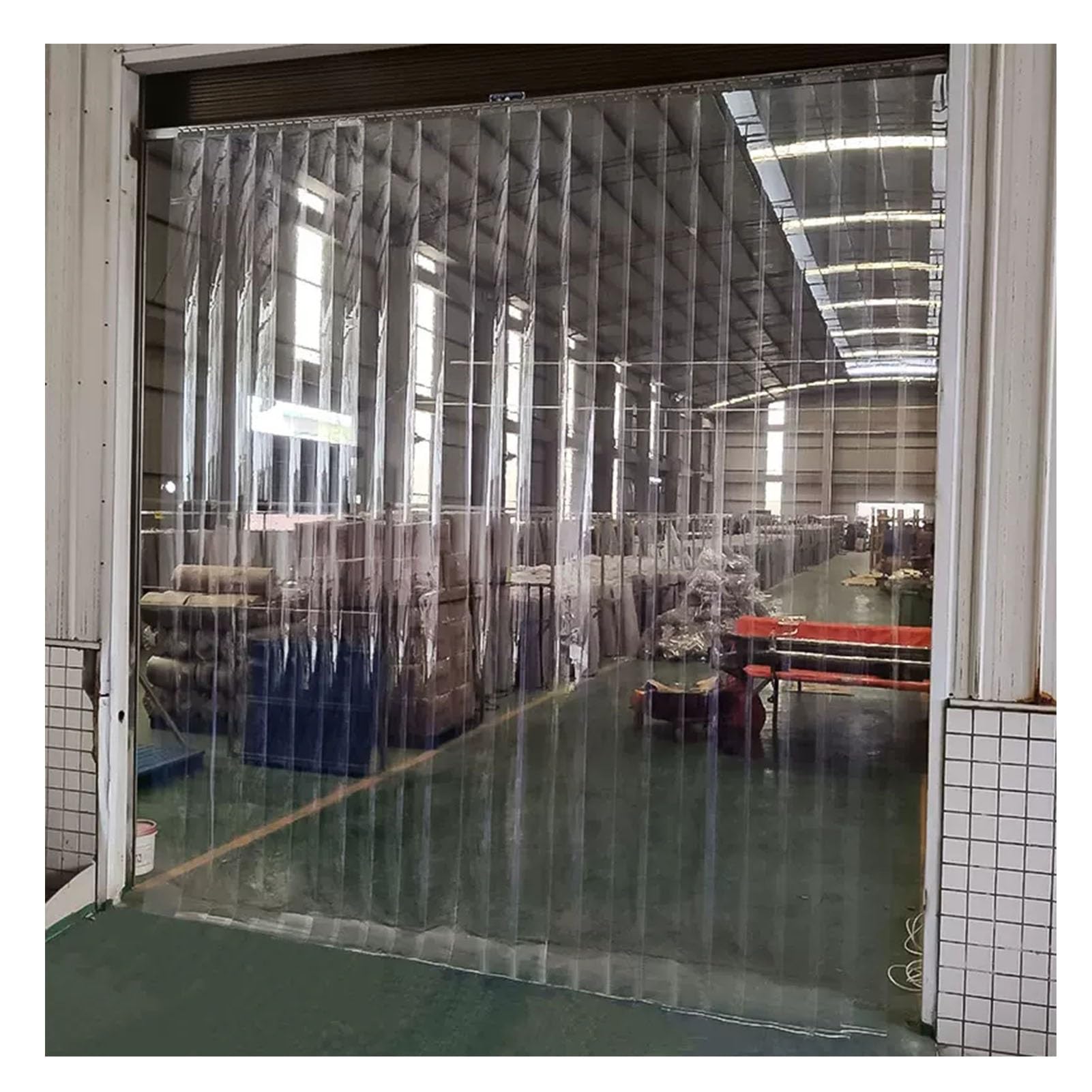 IBOWZ Clear PVC Strip Curtain - Freezer Room Plastic Vinyl Door Curtain, Waterproof Commercial Industrial Strip Curtain for Shop, Factory, Warehouse | Cold Storage, Food Processing & Industrial Use