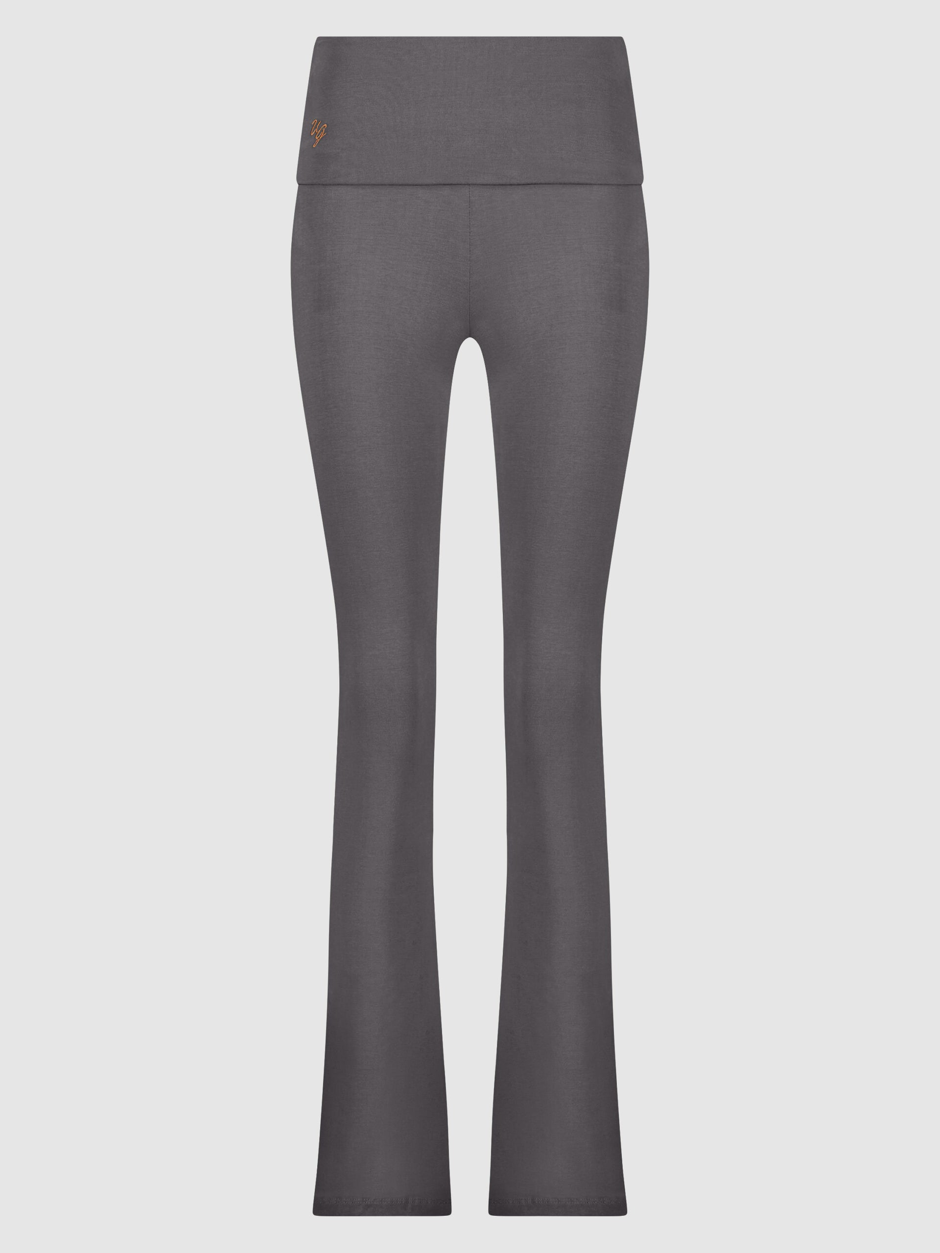 Urban Goddess Pranafied Flared Yoga Pants for Women - High Waisted Stretchy Comfort - Charcoal Gray - Perfect for Yoga, Pilates & Lounge Wear