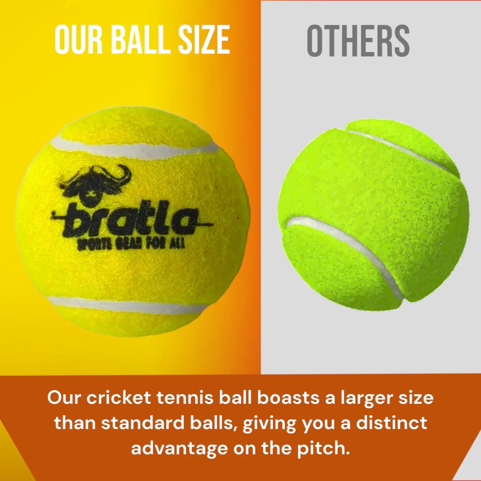 Premium Tennis Balls for Cricket Training - Lightweight Practice Cricket Balls Compatible with Tape Ball Cricket Bats | Perfect for Backyard Practice, Street Cricket & Training Sessions