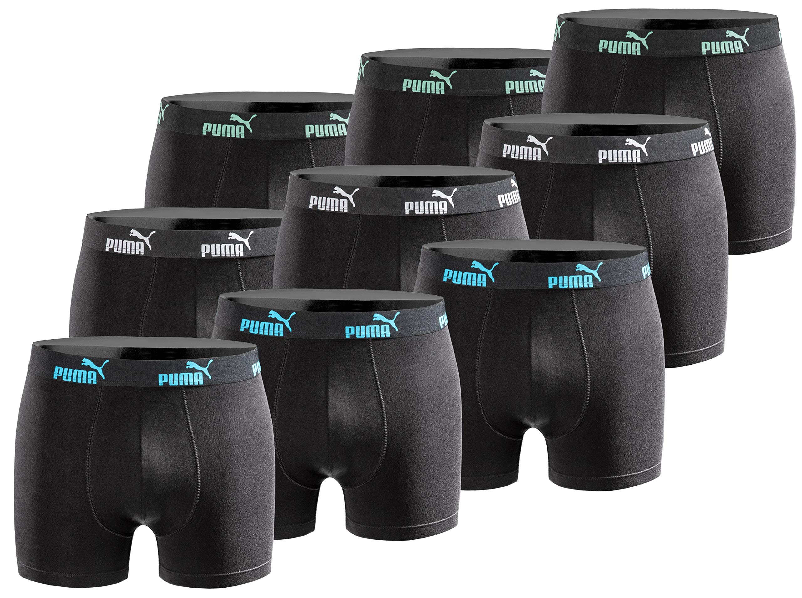 PUMA Men's Limited Statement Edition Boxer Briefs 9-Pack - Soft, Breathable Underwear for Gym, Workout & Everyday Comfort
