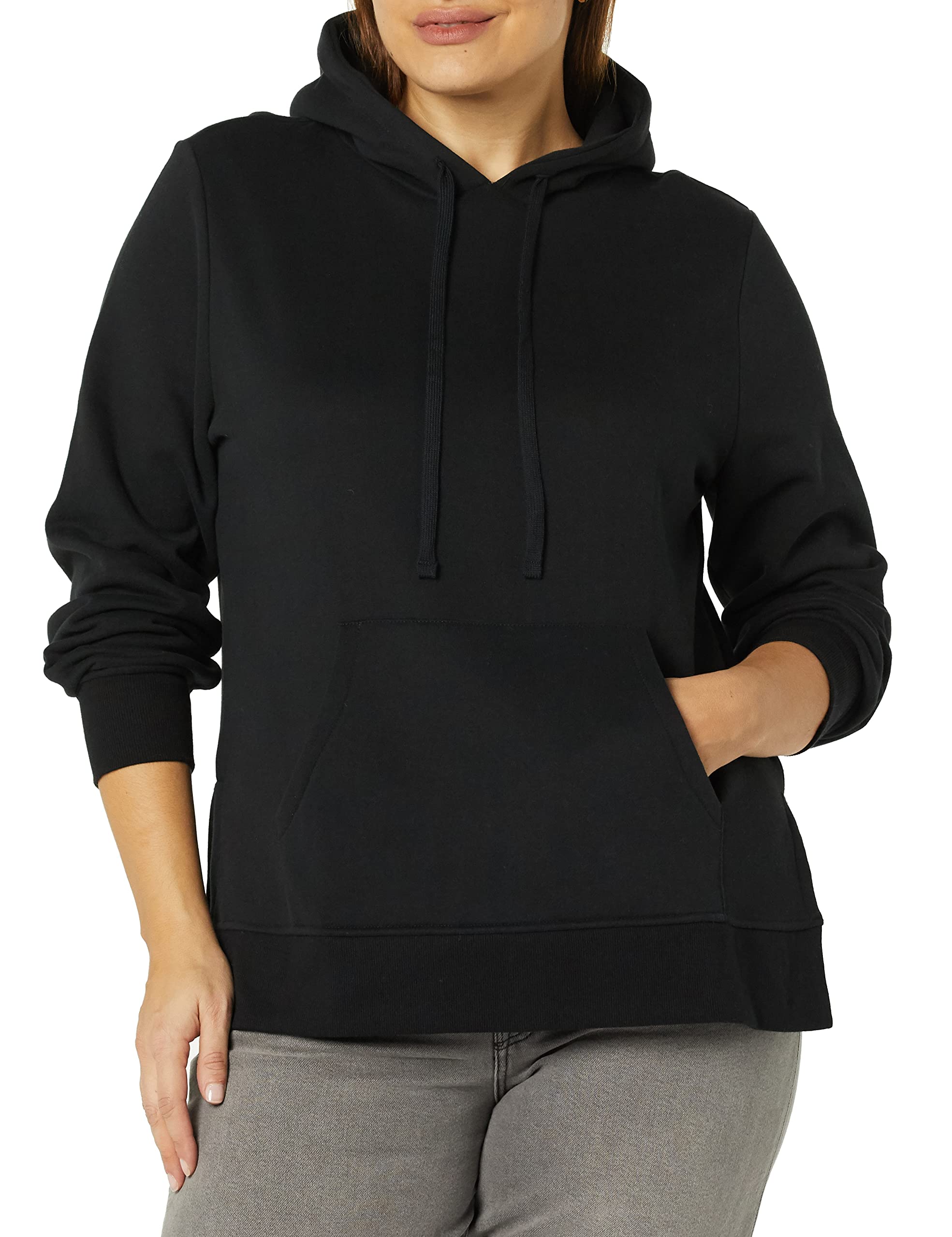 Amazon Essentials Women's Fleece Hooded Tunic Sweatshirt - Soft Cozy Pullover for Casual Wear, Lounge & Outdoor Activities
