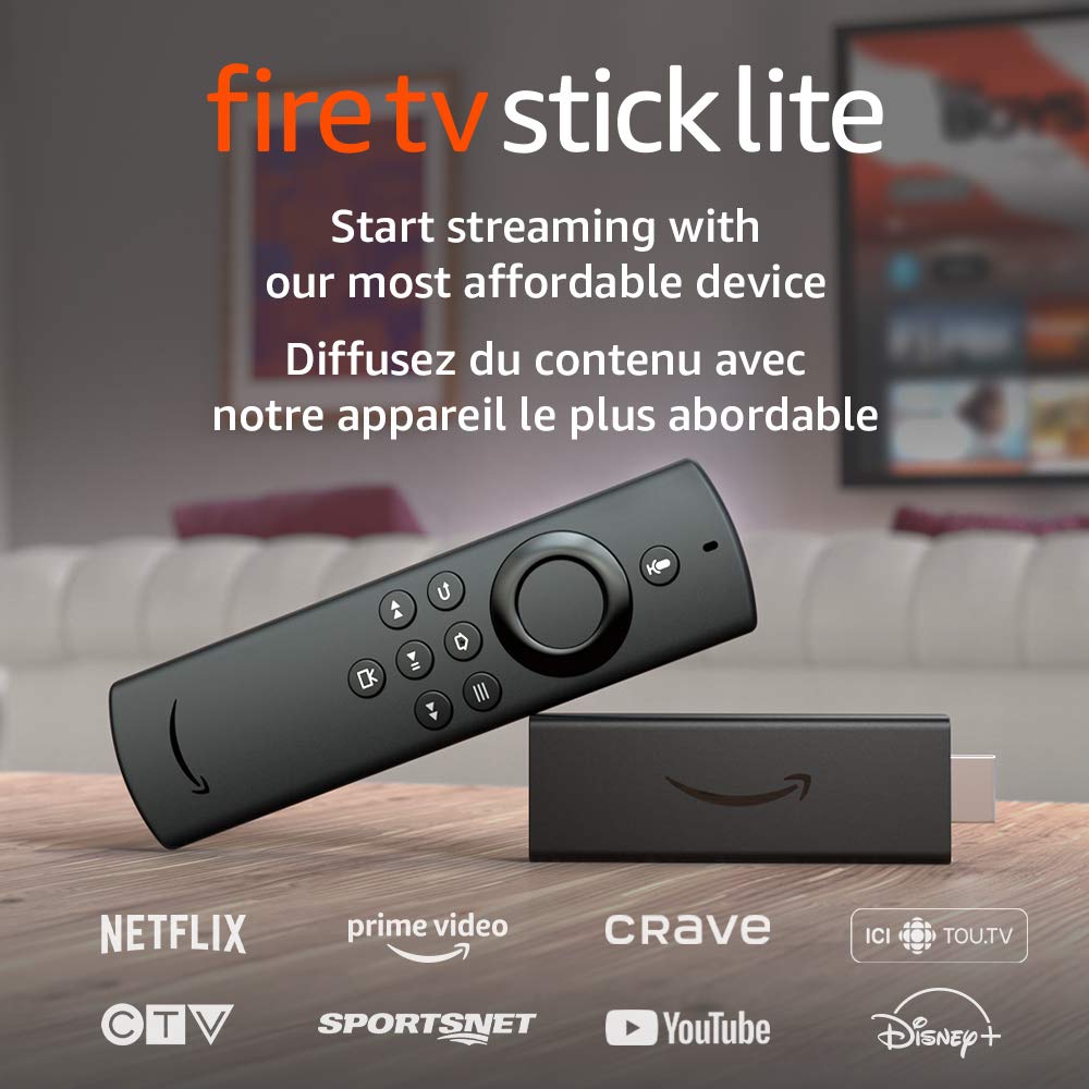 Amazon Fire TV Stick Lite with Alexa Voice Remote Lite - HD Streaming Media Player | Watch Netflix, Hulu, Prime Video on Smart TV | Home Entertainment Device