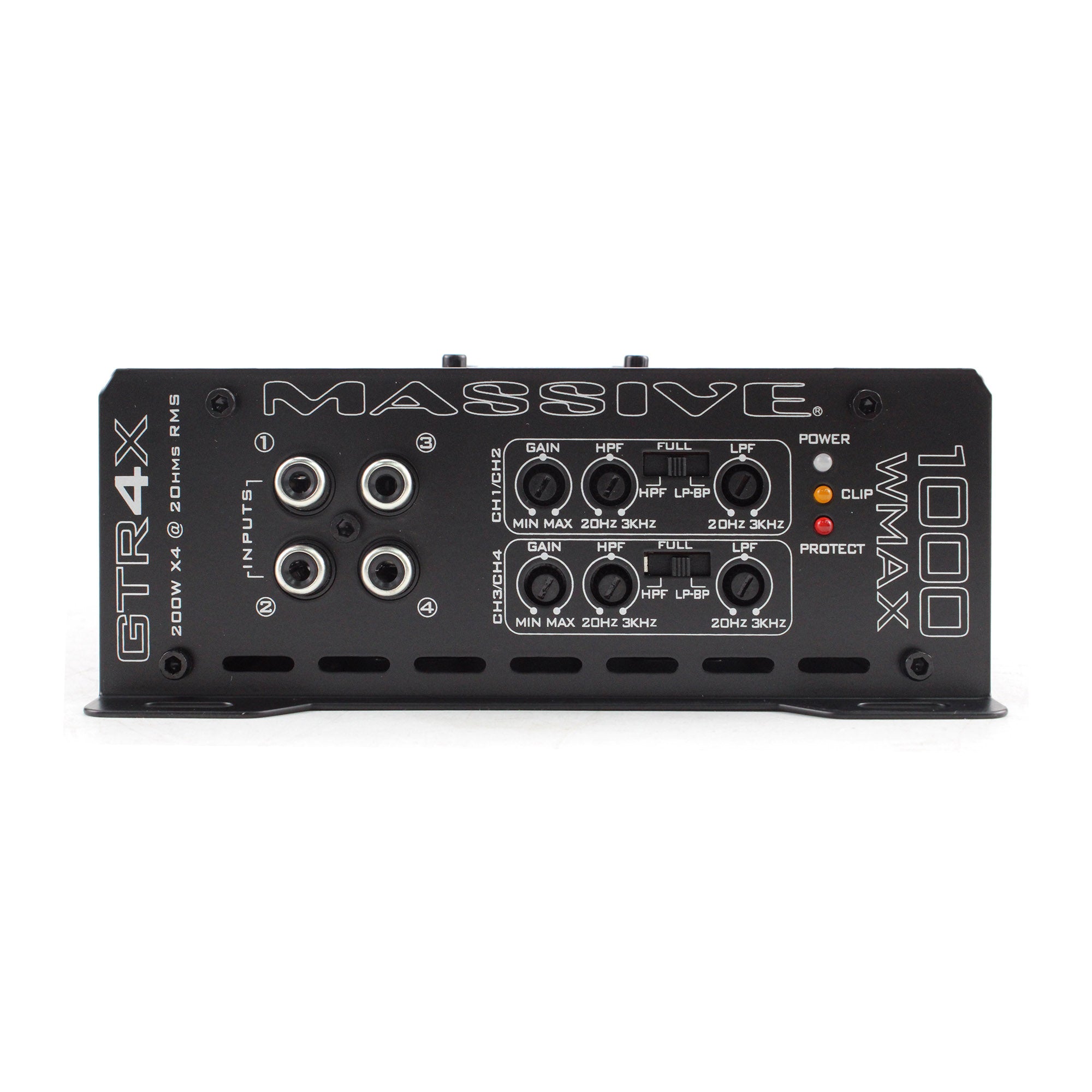GTR4X 2200W 4 Channel Car Amplifier - 220 Watts RMS x 4 @ 2 Ohm, High Power Audio Amp for Car Stereo System, Perfect for Trucks, SUVs & Custom Car Audio Upgrades