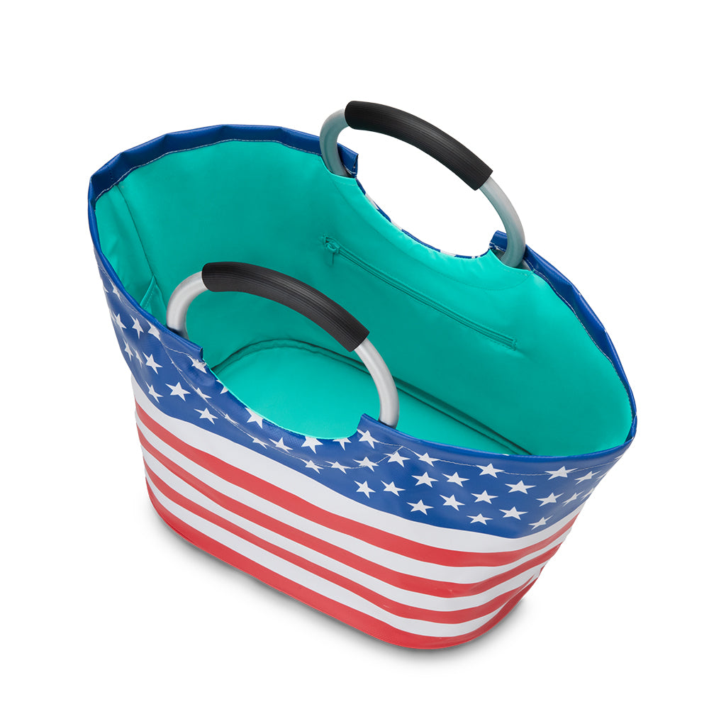 All American Loopi Tote Bag - Durable Canvas Shopping Bag for Women & Men - Perfect for Groceries, Beach, Work & Travel