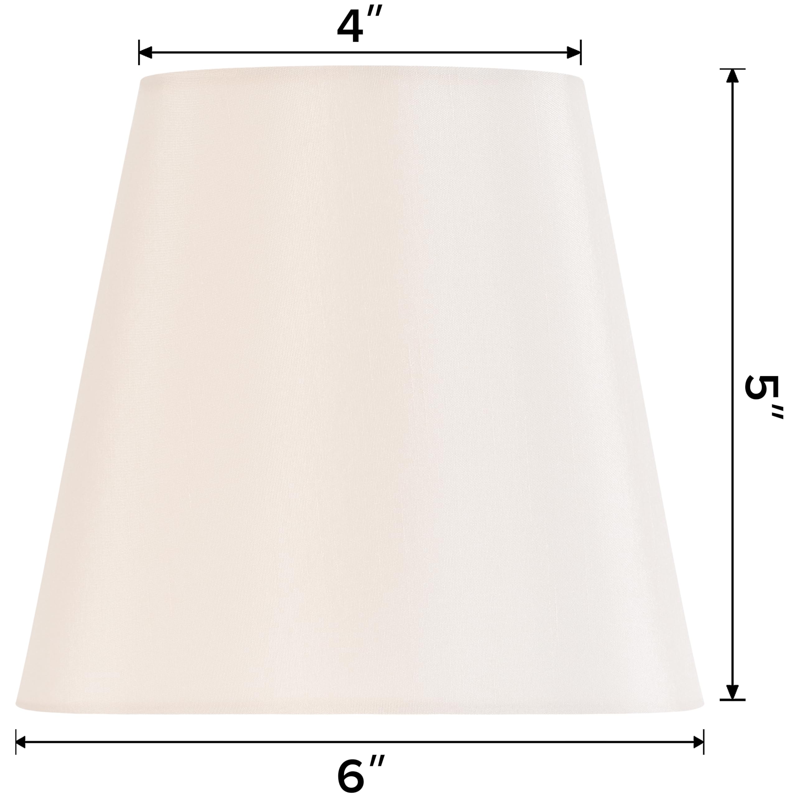 Set of 6 Cream Chandelier Lamp Shades - 4