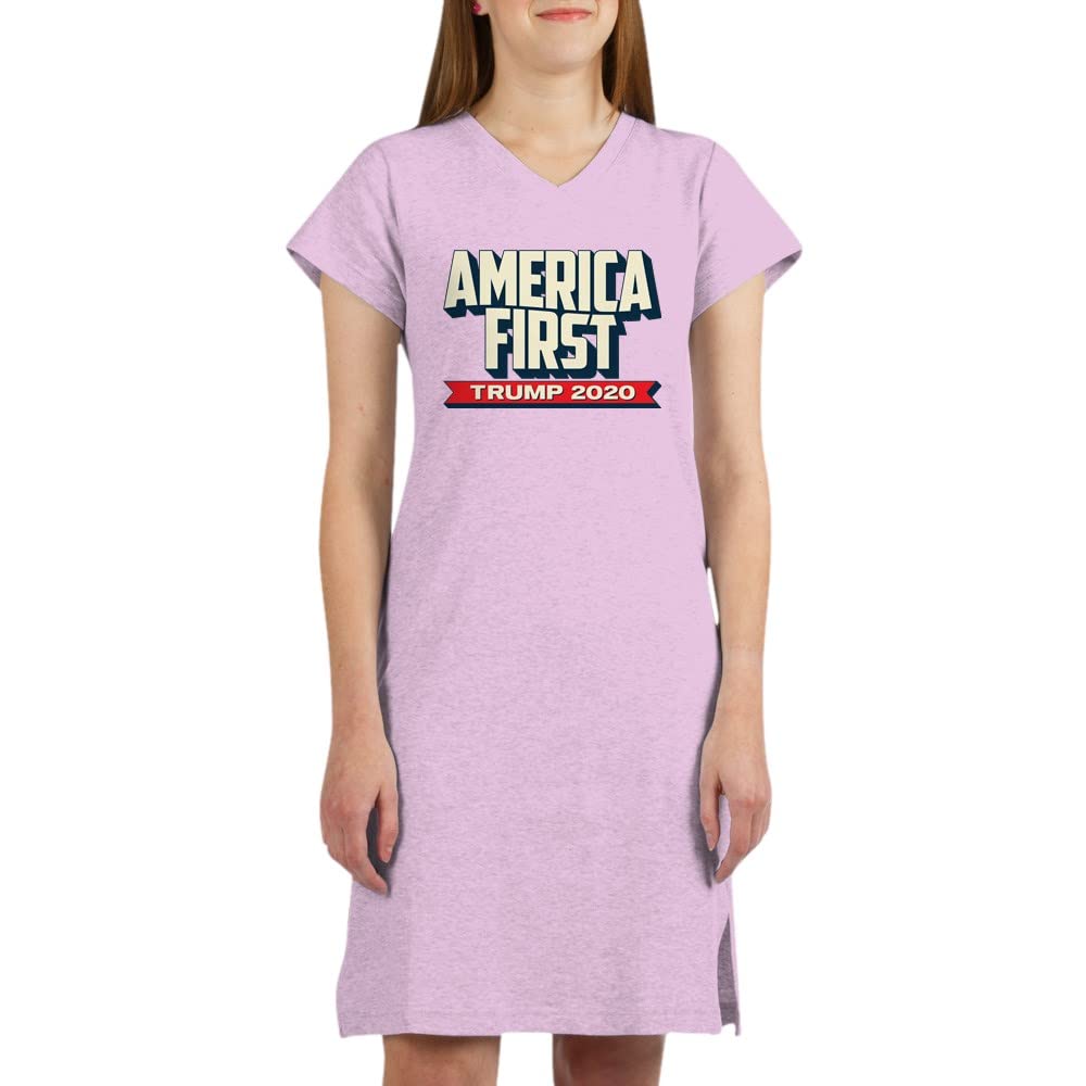 Trump 2020 America First Nightshirt - Patriotic Sleepwear for Men & Women | Perfect for Political Supporters, Campaign Events & Comfortable Sleepwear