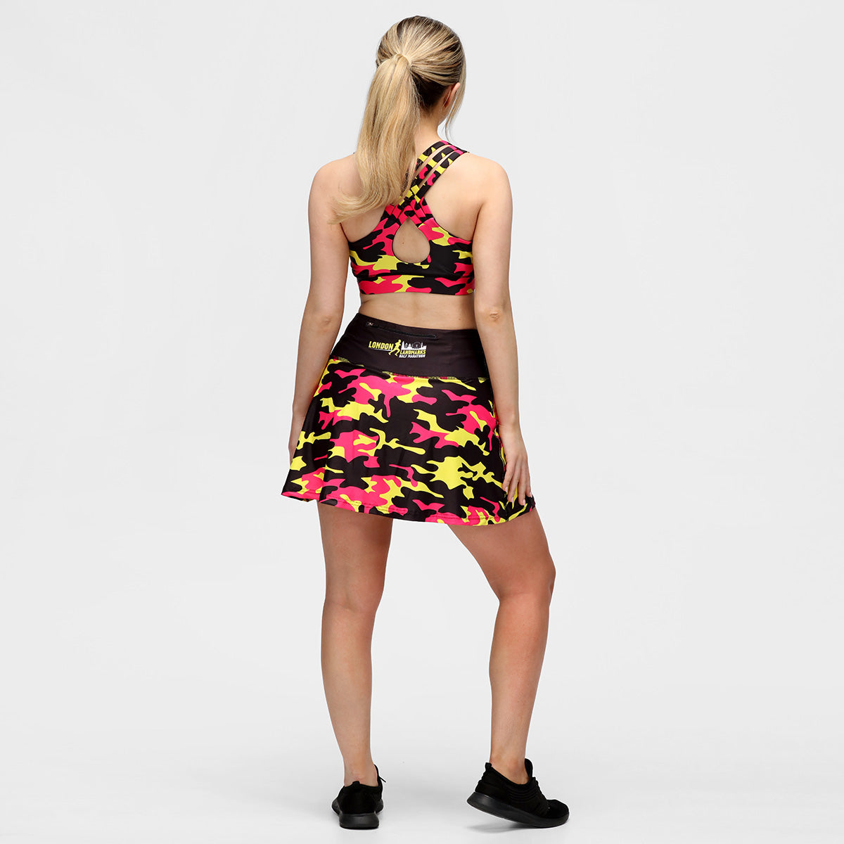 LLHM Landmarks Camo Skort - Women's Athletic Skirt Shorts Hybrid for Running, Tennis & Hiking | Comfortable Stretch Fabric | Outdoor & Gym Wear