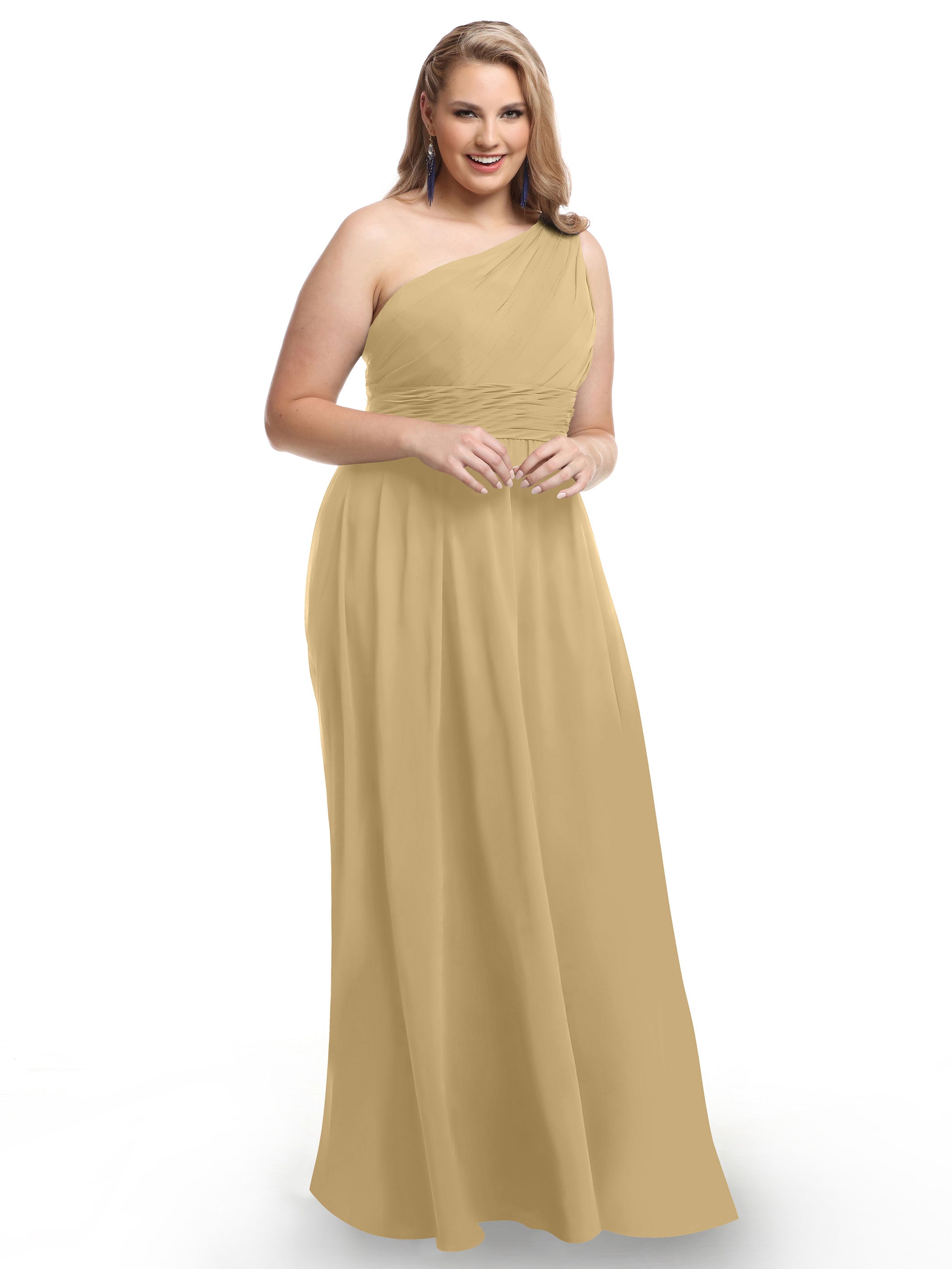 Elegant One Shoulder A-Line Chiffon Bridesmaid Dress with Ruching - Perfect for Weddings, Formal Events & Special Occasions