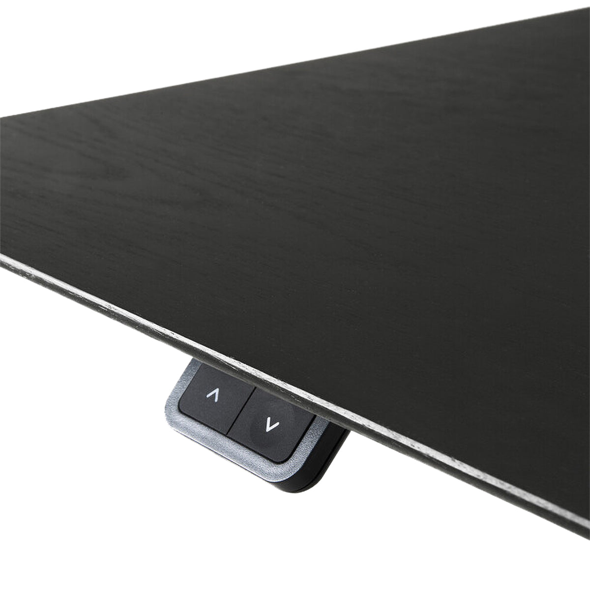 Adjustable Rectangle Office Desk with Cable Management - 160cm (Oak Black, Black) | Perfect for Home Office, Study & Workspace Organization