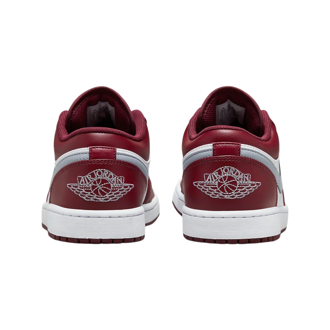 Air Jordan 1 Low GS Sneakers for Girls - Cherrywood Bordeaux White Basketball Shoes - Perfect for School, Sports & Casual Wear