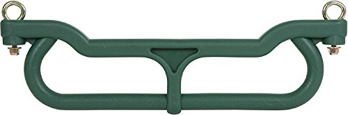 Premium Kids' Swing Set Accessories - Green Combo Trapeze Ring with Durable SSS Logo Sticker | Outdoor Playground Equipment for Backyard, Park & School Play Areas