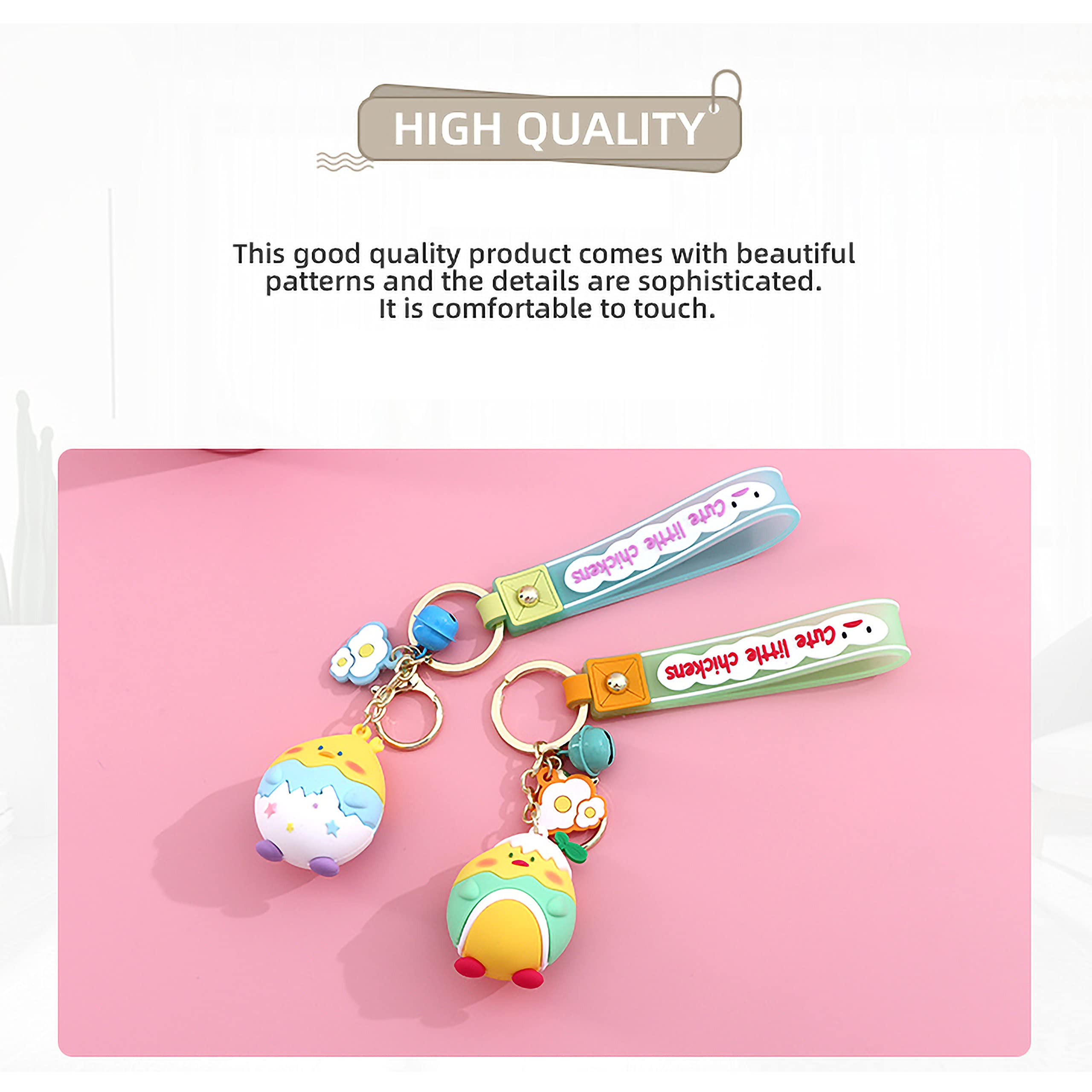 XIMISO Beauty Blender Keychain - Fashion Wristlet for Girls & Women - Party & Gift Accessory