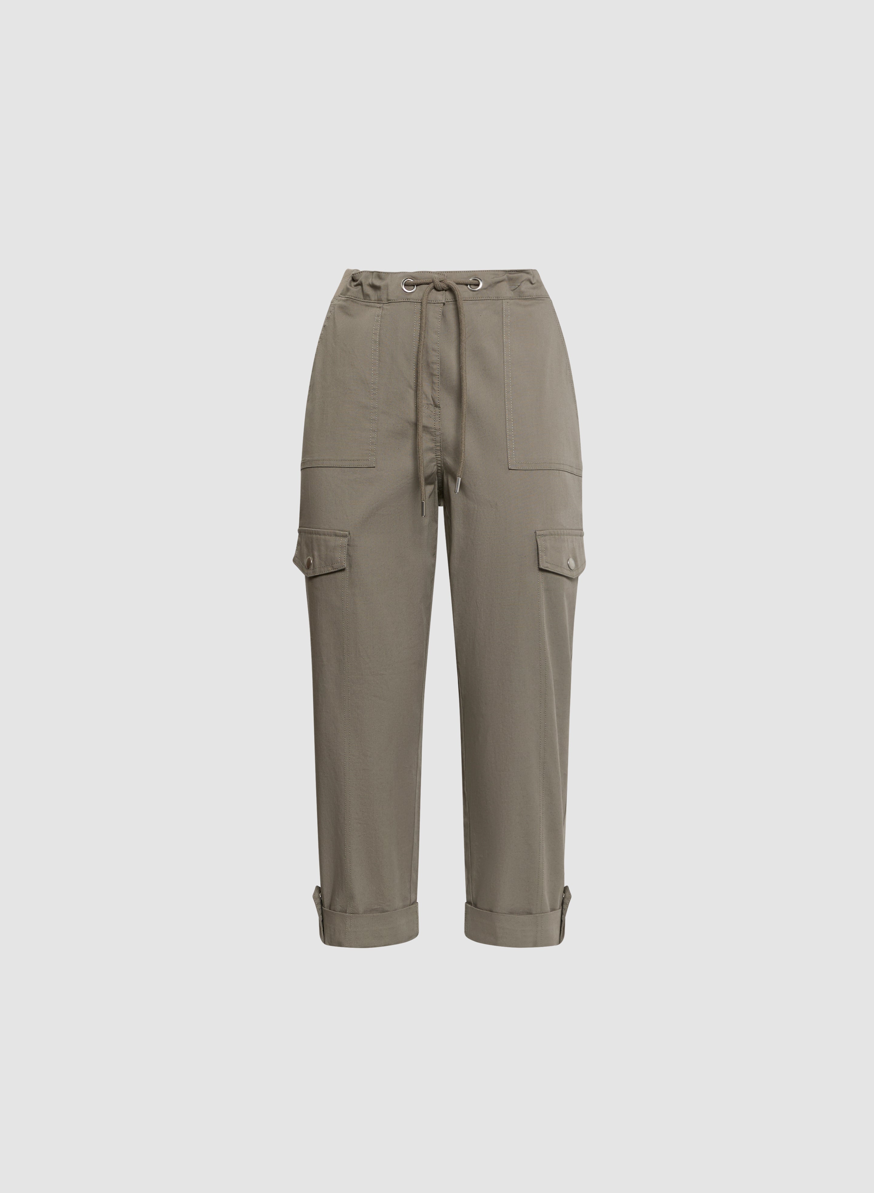 Breathable Cotton Drawstring Waist Cargo Capris for Women - Comfortable Outdoor Hiking, Travel & Casual Wear