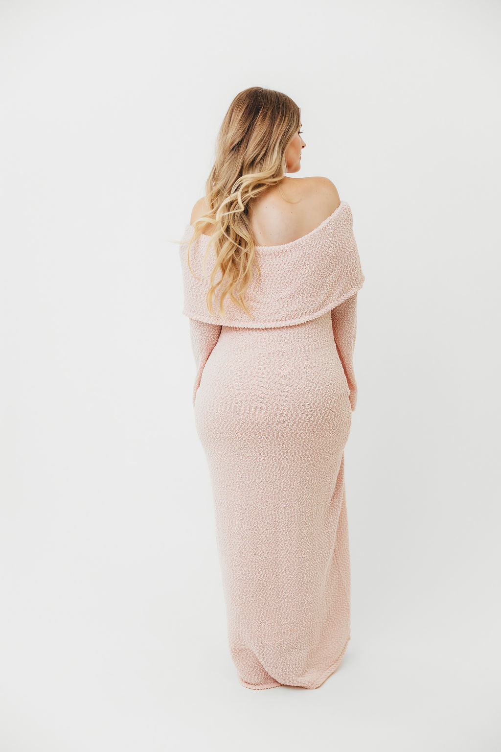 Nora Knit Maxi Dress in Dusty Pink - Bump Friendly Maternity Dress for Women | Comfortable Stretchy Long Dress for Pregnancy, Nursing & Everyday Wear | Perfect for Casual Outings, Baby Showers & Special Occasions