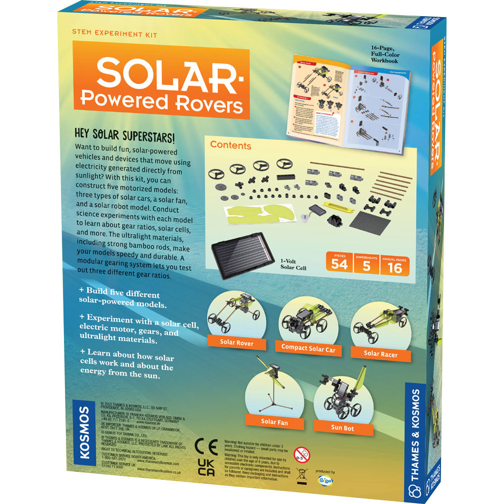Solar Powered Rovers - Rechargeable Outdoor Exploration Vehicles for Kids & Adults - Perfect for Camping, Hiking and Backyard Adventures