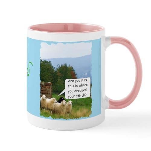 White/Pink Inside - Drop Stitch Sheep Mugs