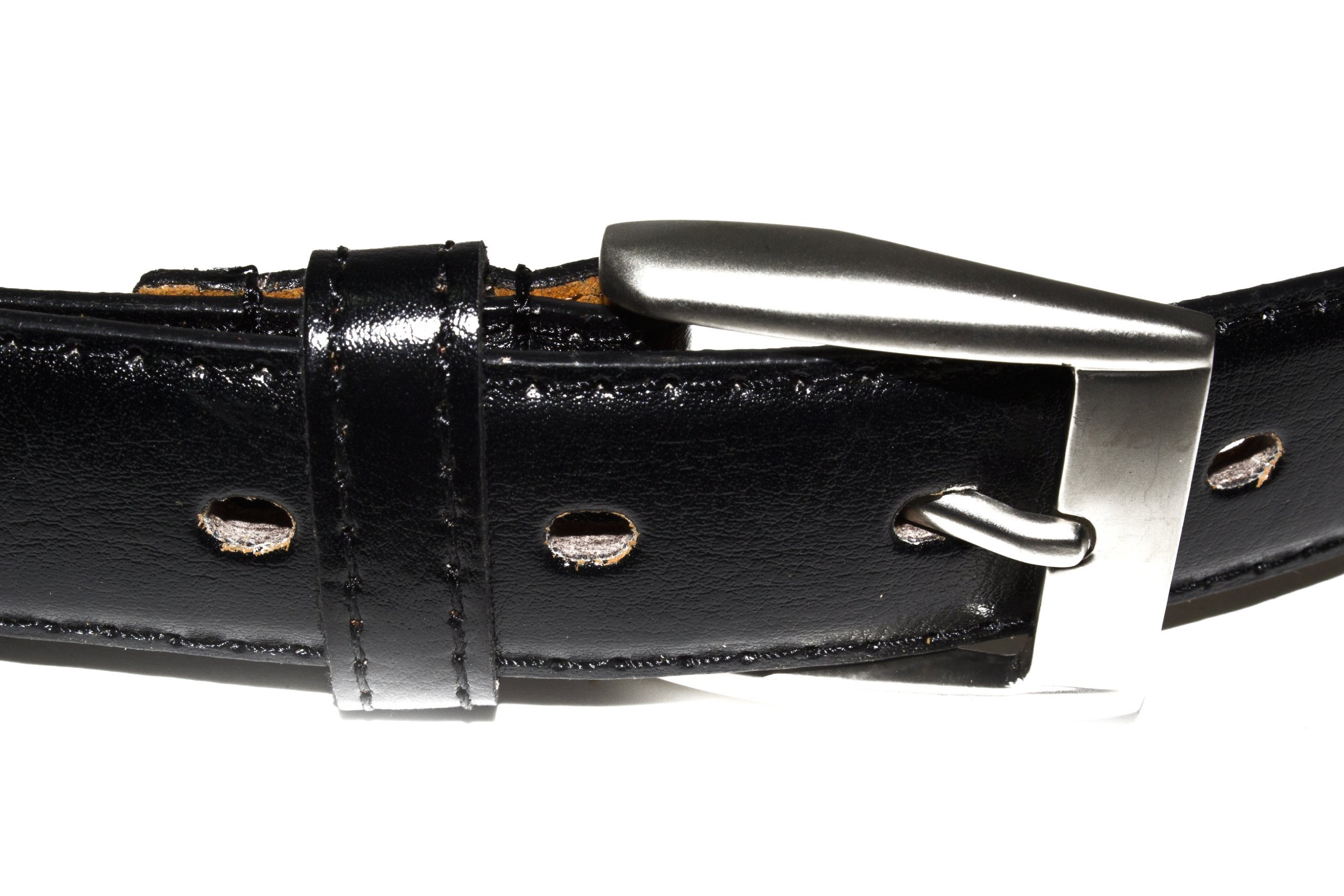 LeatherBoss Genuine Leather Dress Belt for Men - Classic Black Formal Belt for Business, Office & Wedding Attire