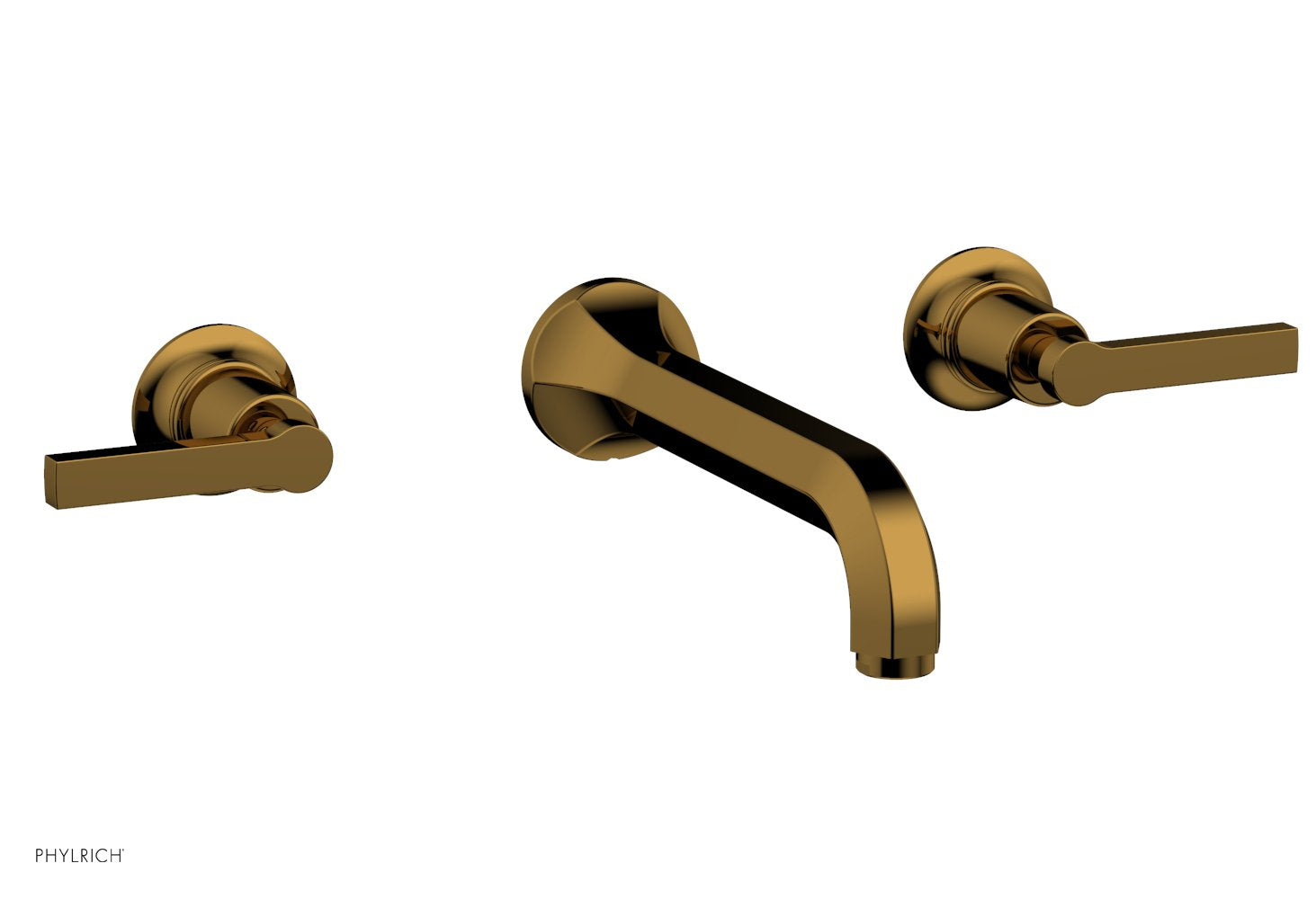 HEX MODERN Wall Mount Tub Faucet Set with Lever Handles - Model 501-57 - Perfect for Bathroom Renovation and Spa-Style Upgrades