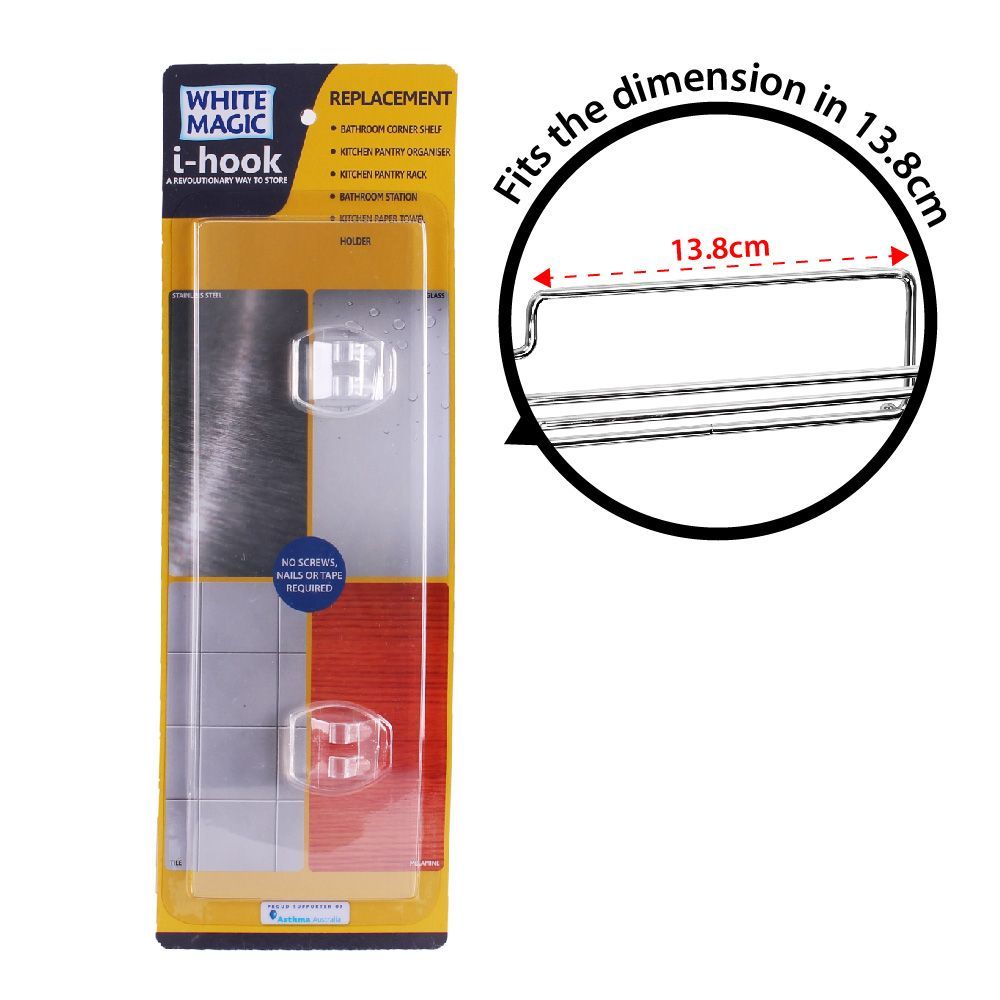 iHook Nano Suction Size R4 Replacement Pads - Strong Adhesive Hooks for Bathroom, Kitchen, Office - Perfect for Hanging Towels, Keys, and Decorations